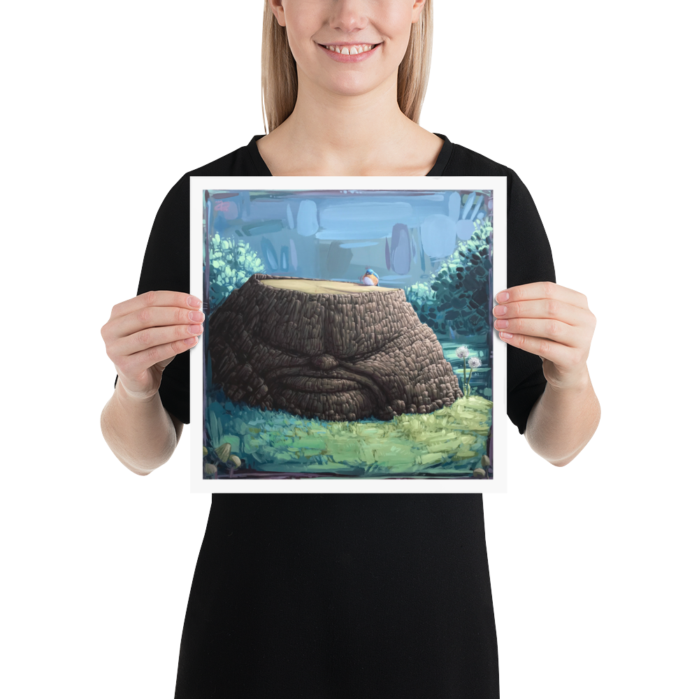 Grumpy Stump Print — eye cough art