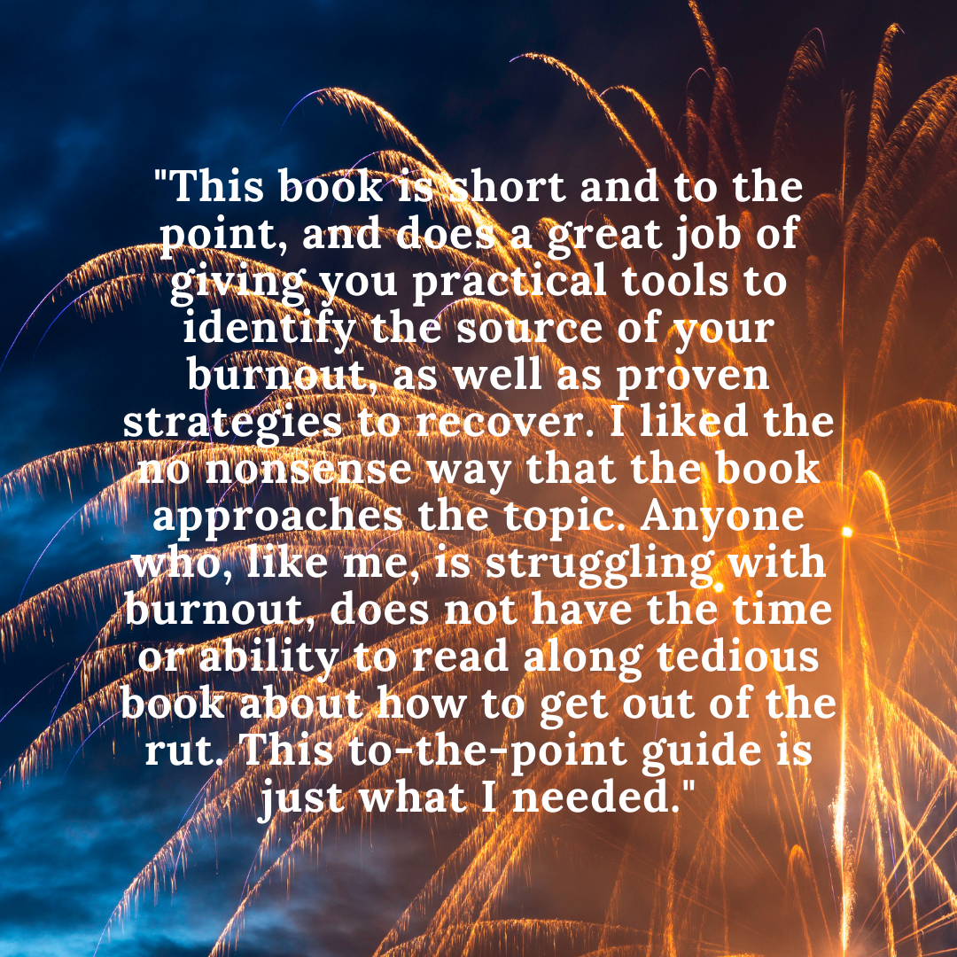 This book is short and to the point, and does a great job of giving you practical tools to identify the source of your burnout, as well as proven strategies to recover. I liked the no nonsense way that the book app.png