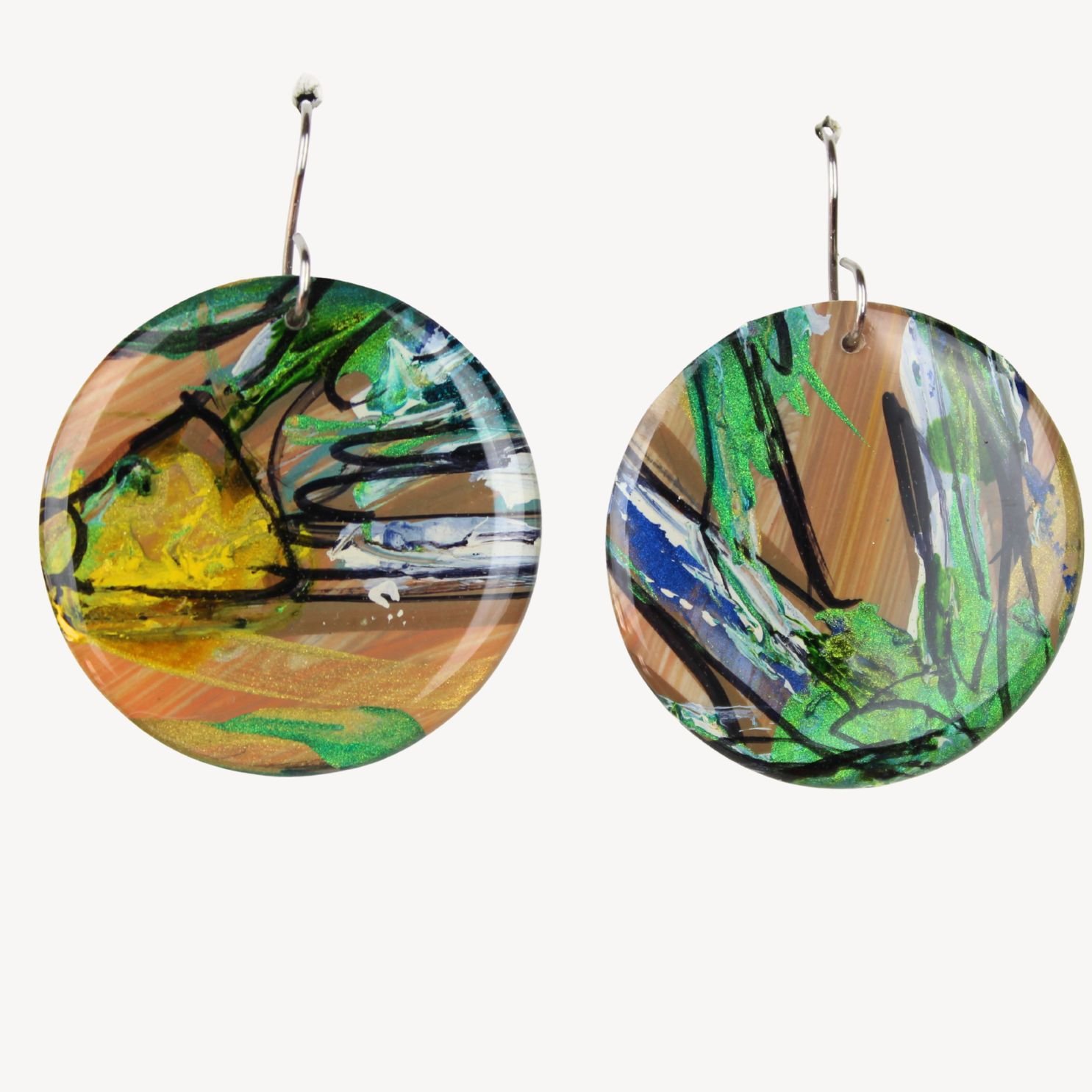 Hand Painted Earrings Ap36
