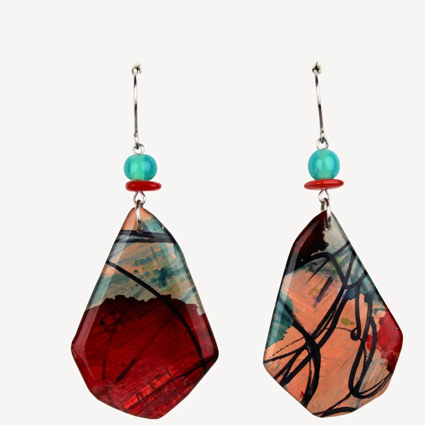 Hand Painted Earrings Ap21