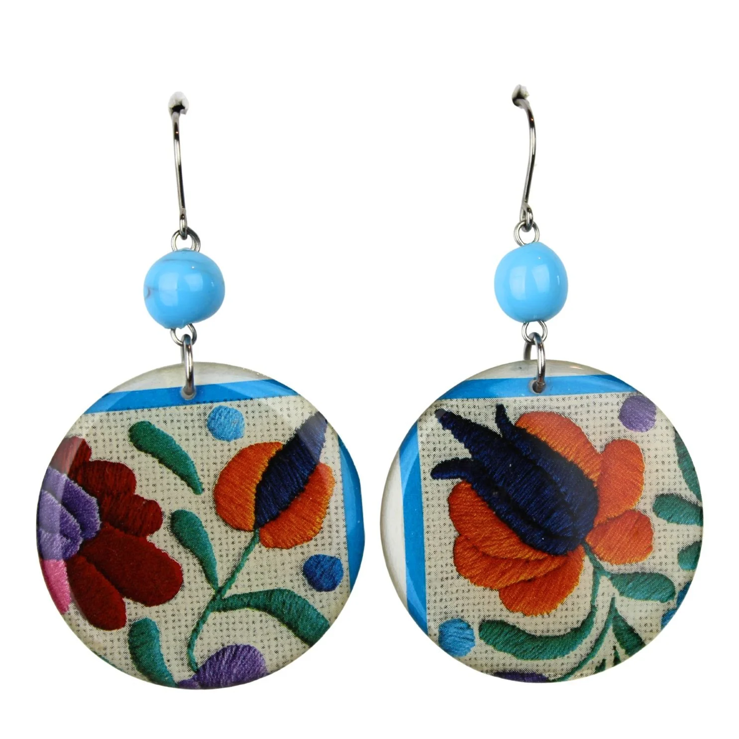 Vintage Art Deco/Retro Rare Swap Card  Earrings  ne57