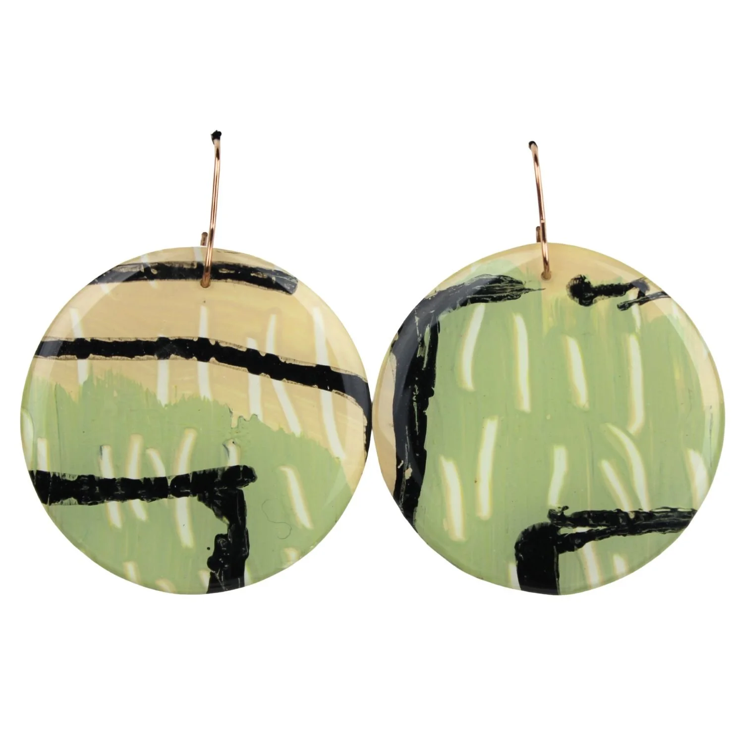 Hand Painted Earrings Dr65