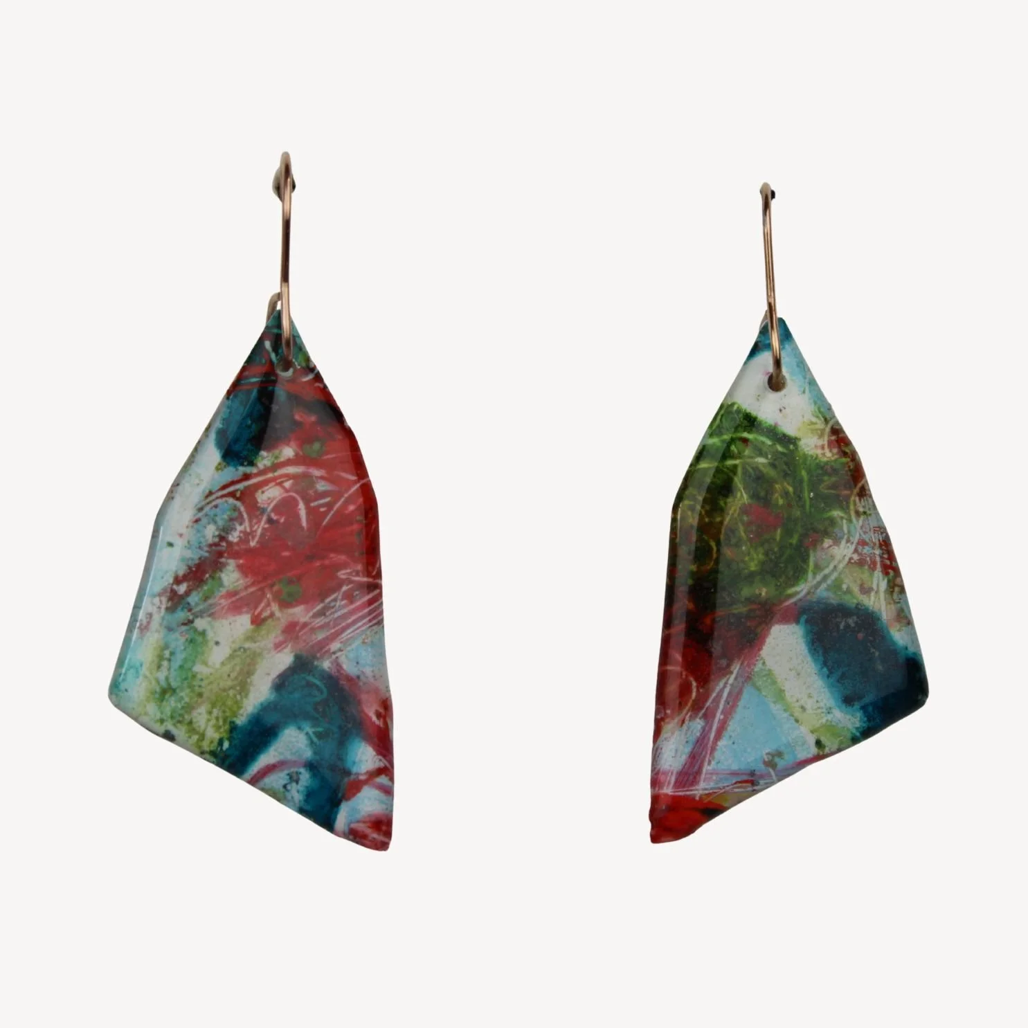 Hand Painted Earrings Ag21