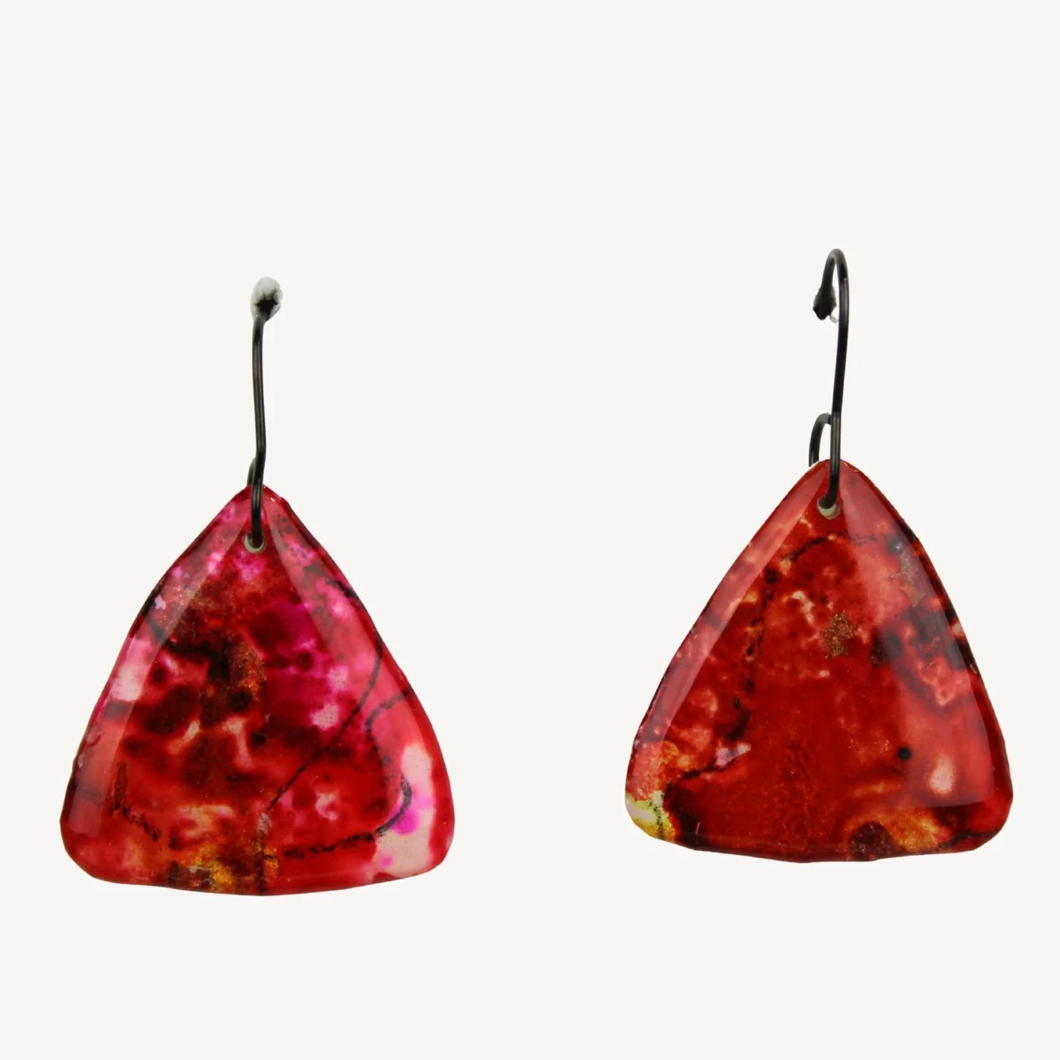 Hand Painted Earrings Ag36