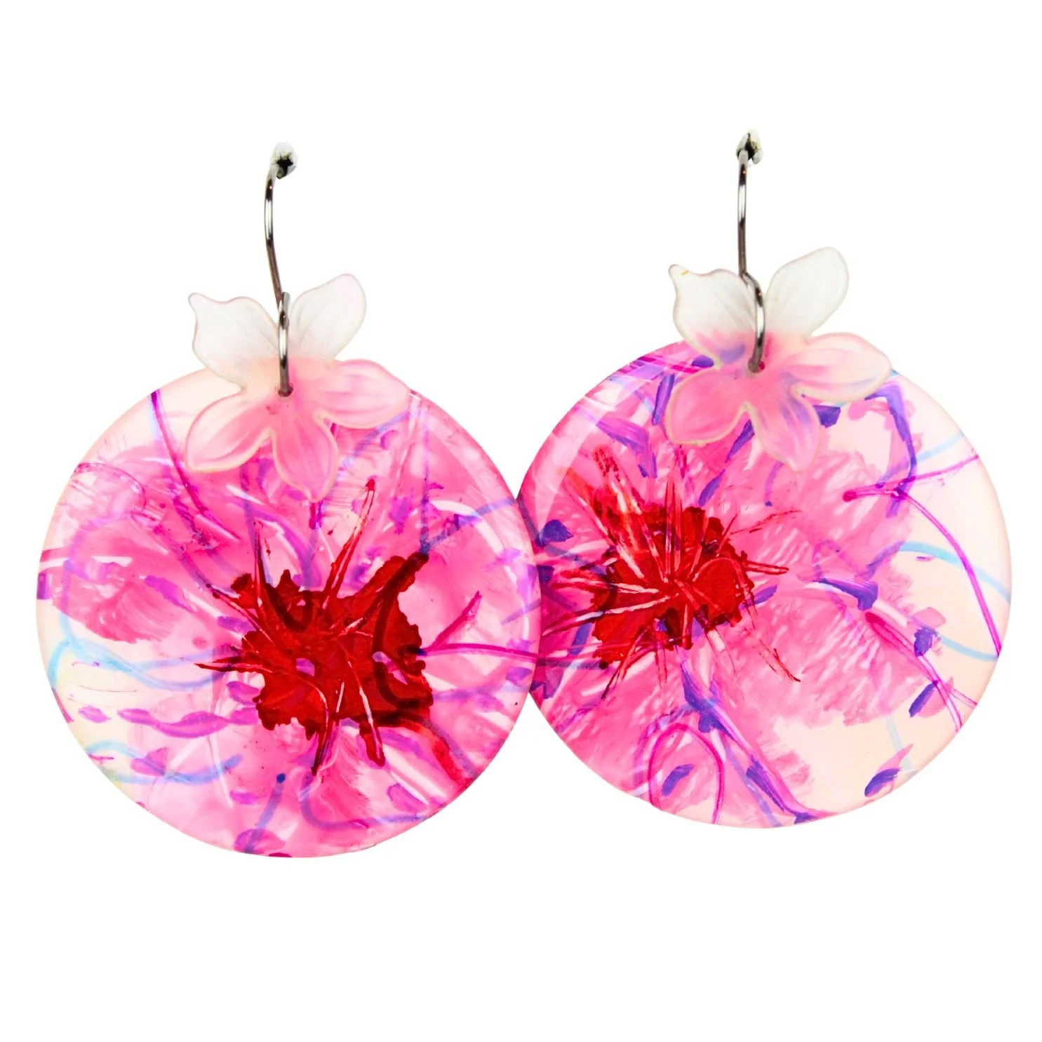 Hand Painted Earrings Dr74