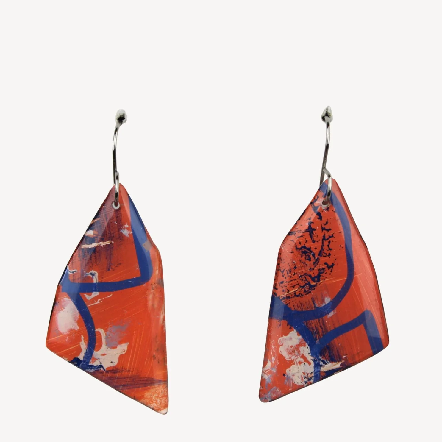 Hand Painted Earrings Ag25