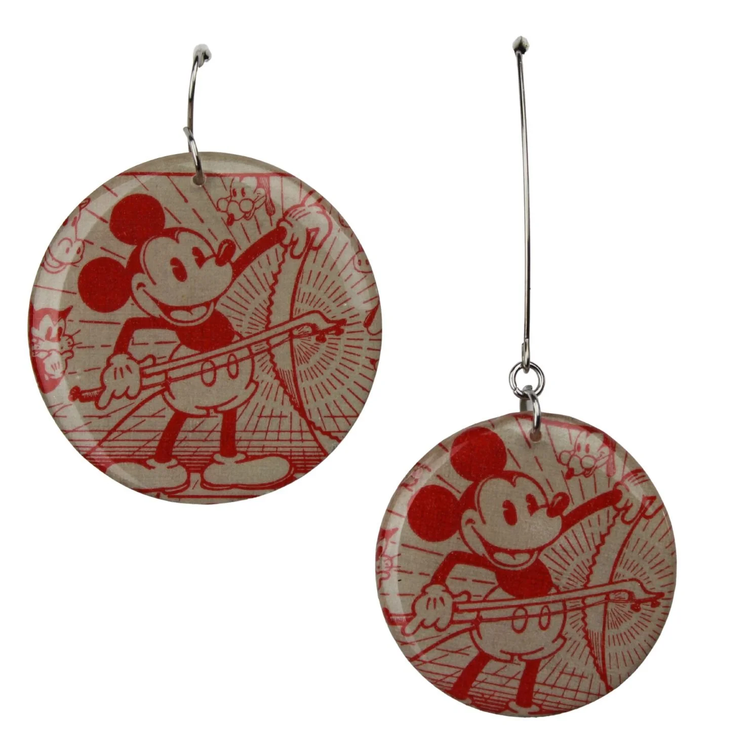 Vintage Art Deco/Retro Rare Swap Card Earrings ne60