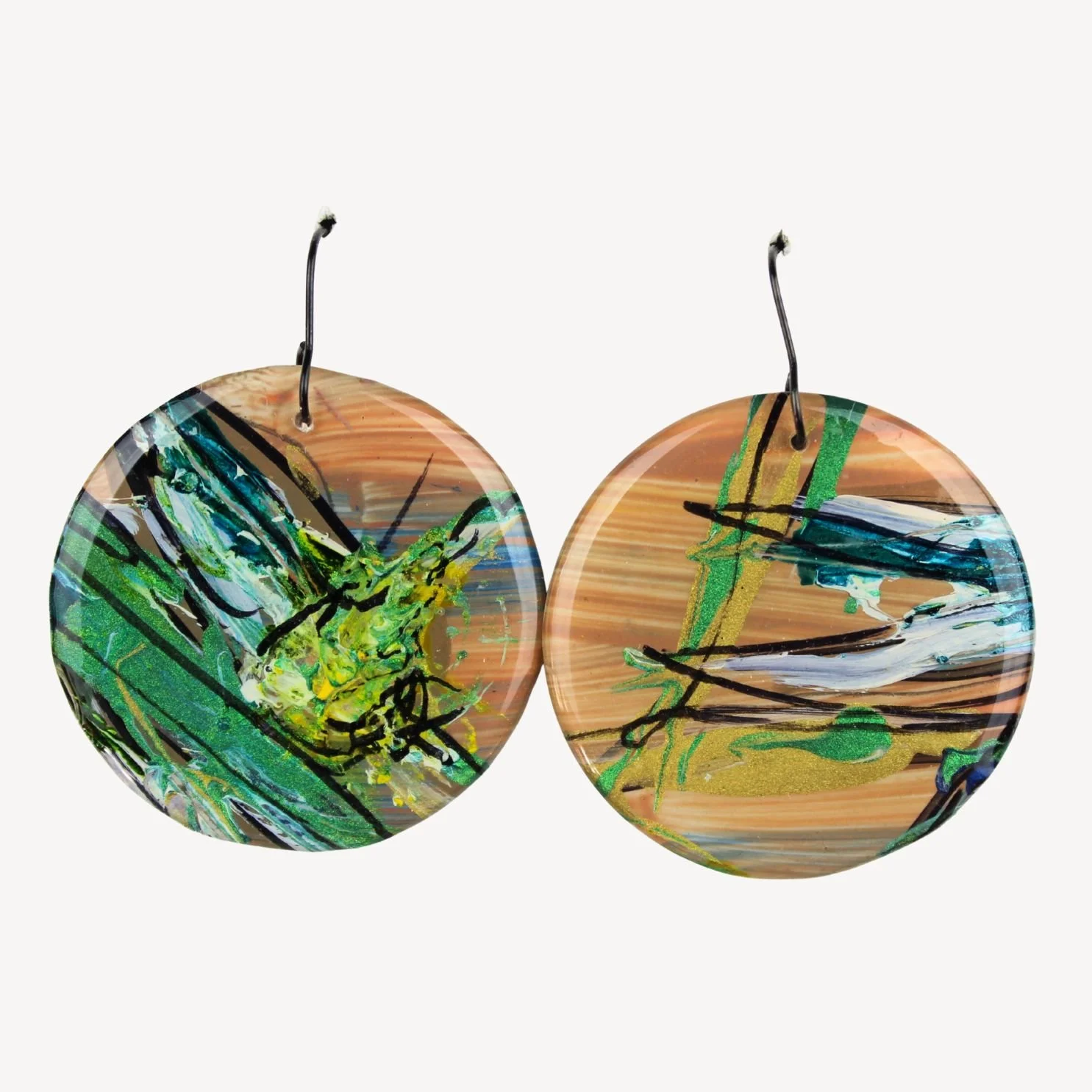 Hand Painted Earrings Ap38
