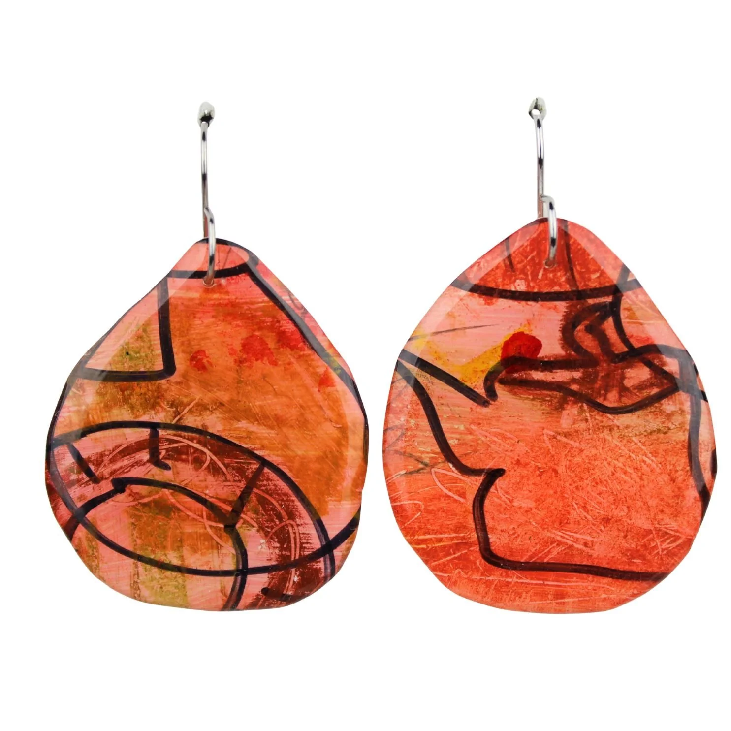 Hand Painted Earrings Dr24