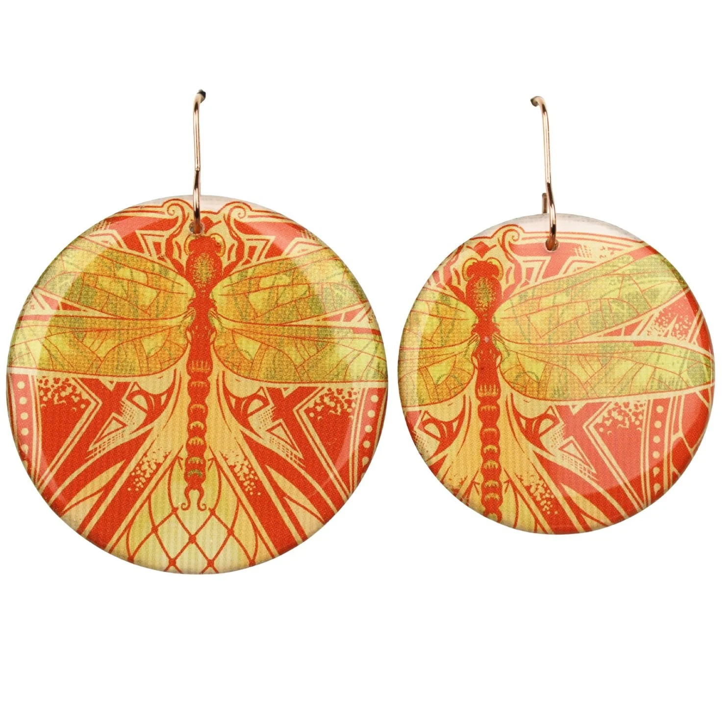 Vintage Art Deco Retro Rare Swap Card Earrings Dec8