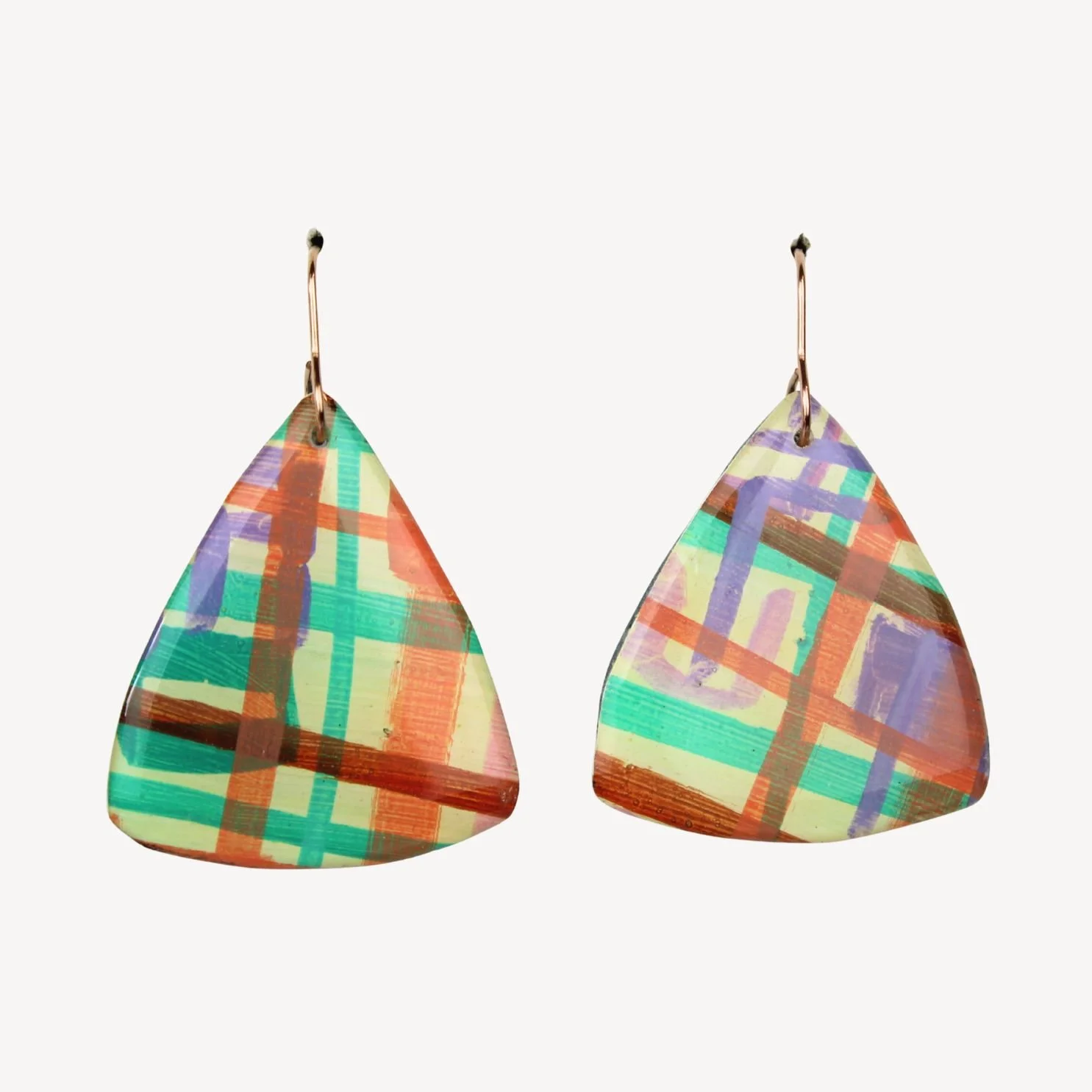 Hand Painted Earrings Ag14