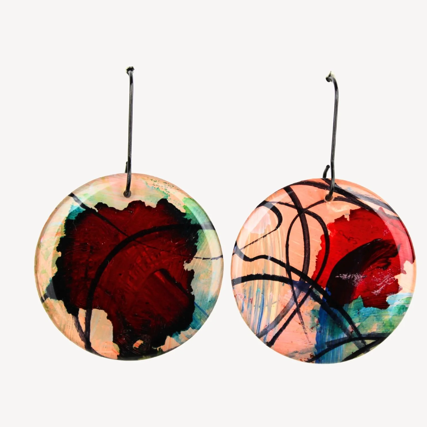 Hand Painted Earrings Ap28