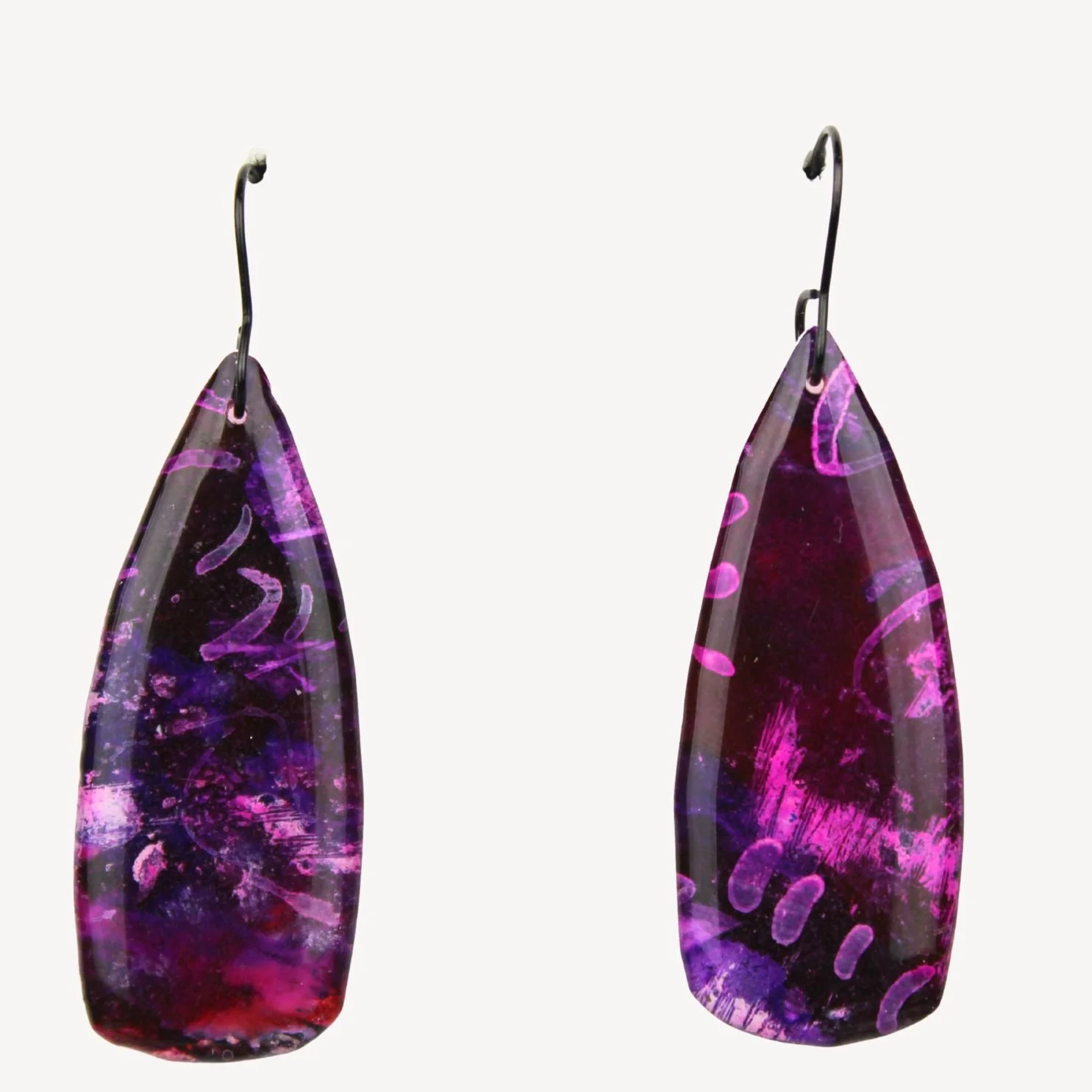 Hand Painted Earrings Ag40
