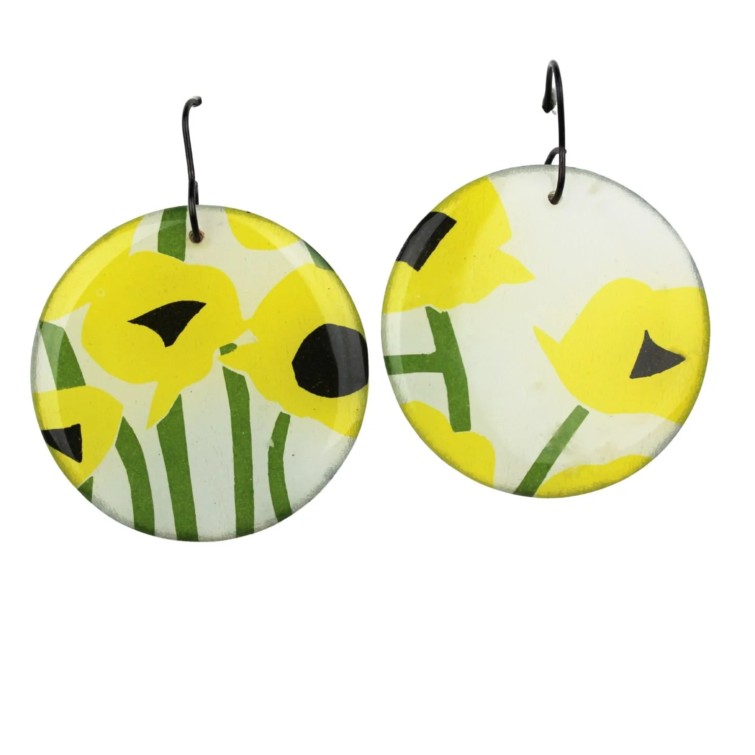 Vintage Art Deco Retro Rare Swap Card Earrings Dec7