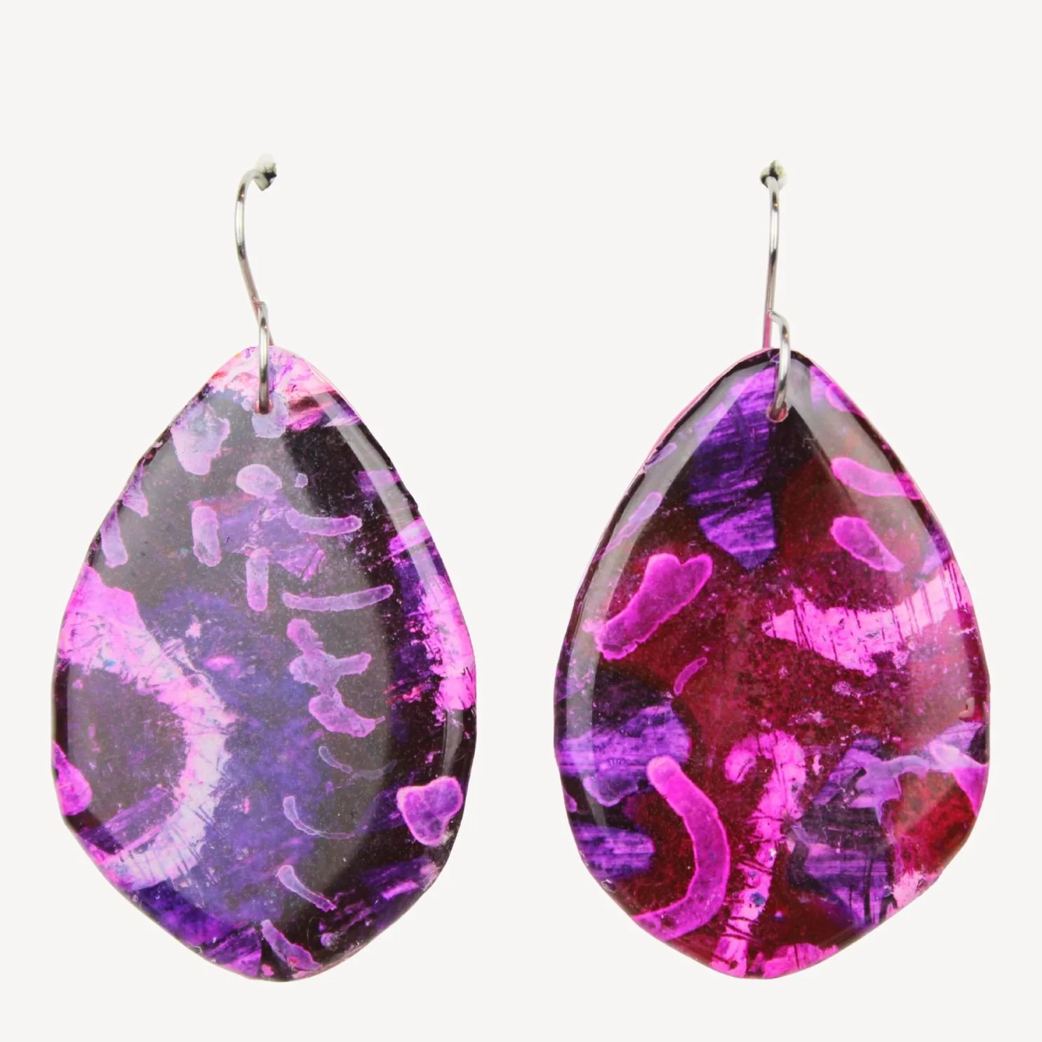 Hand Painted Earrings Ag42