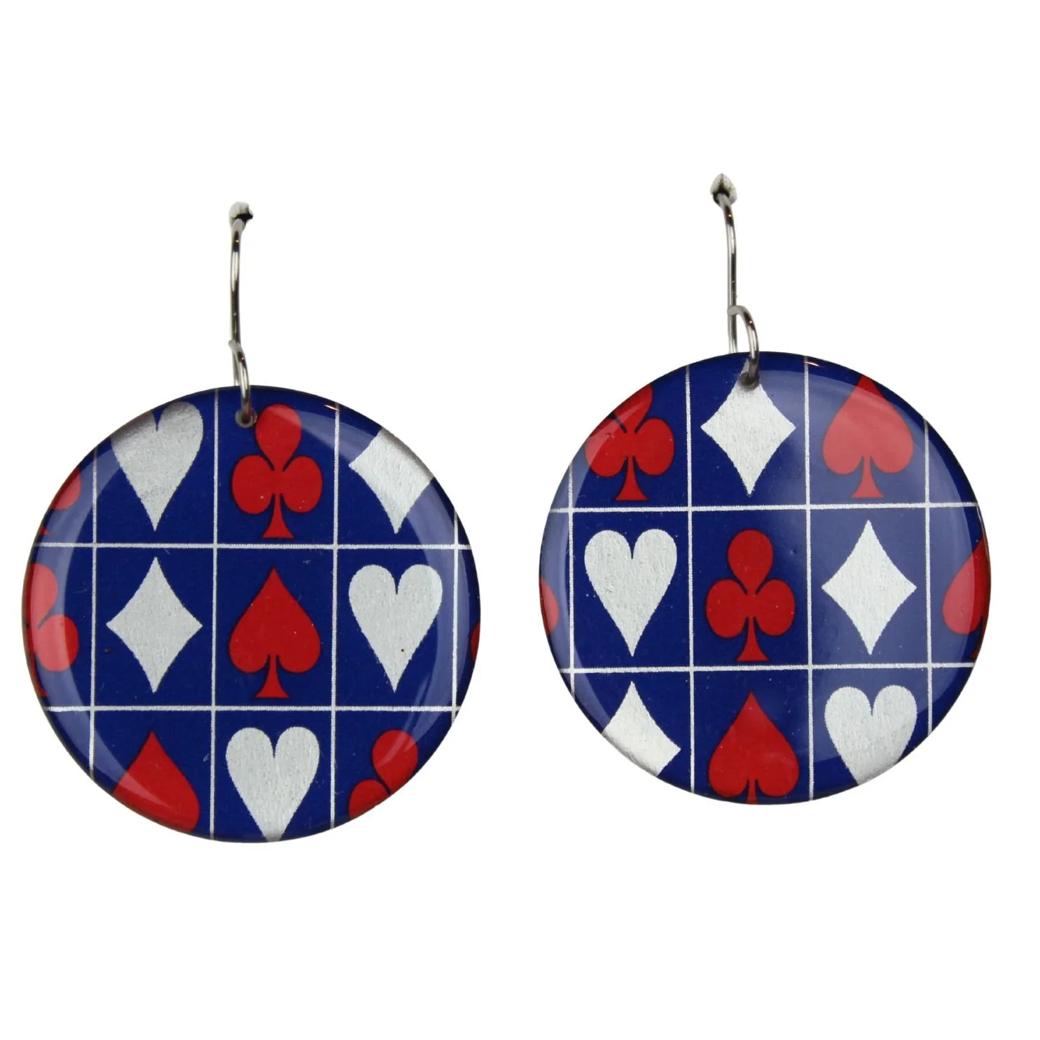 Vintage Art Deco Retro Rare Swap Card Earrings ne67