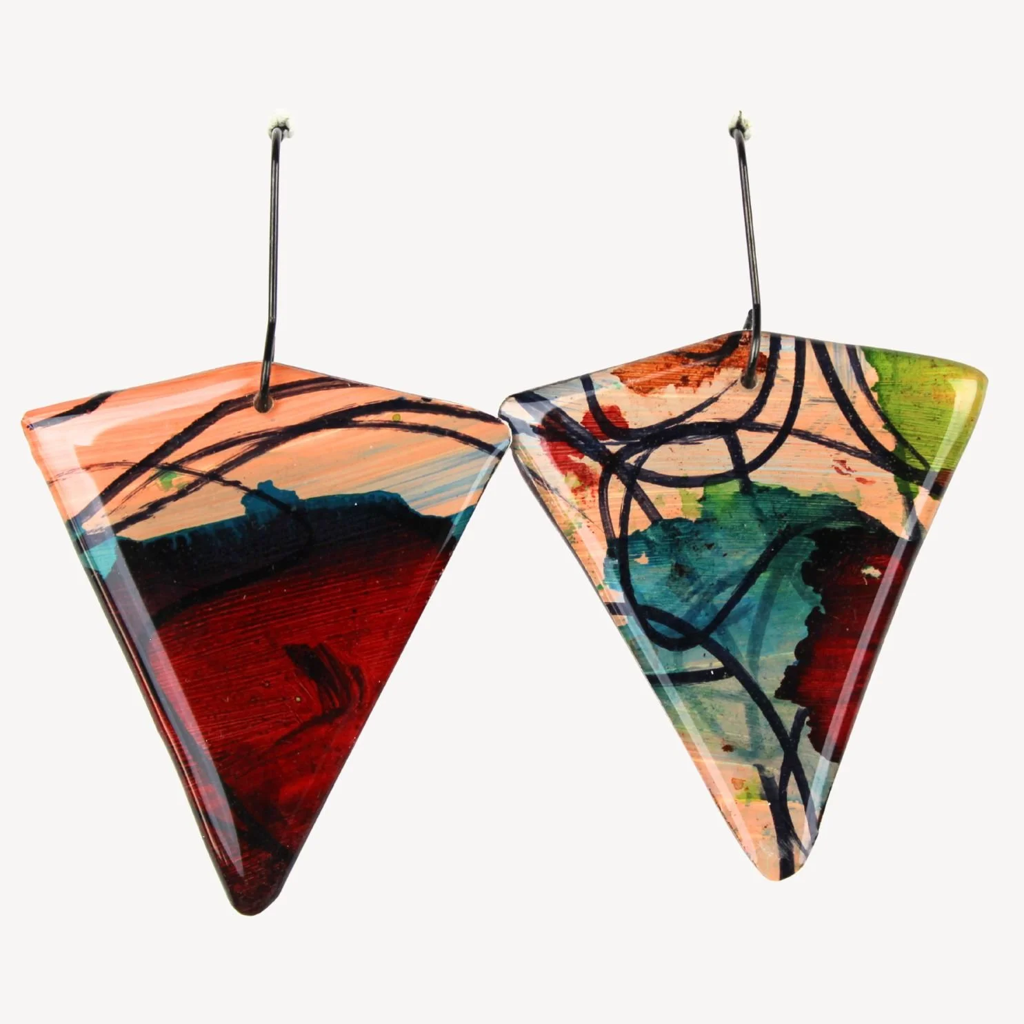 Hand Painted Earrings Ap7