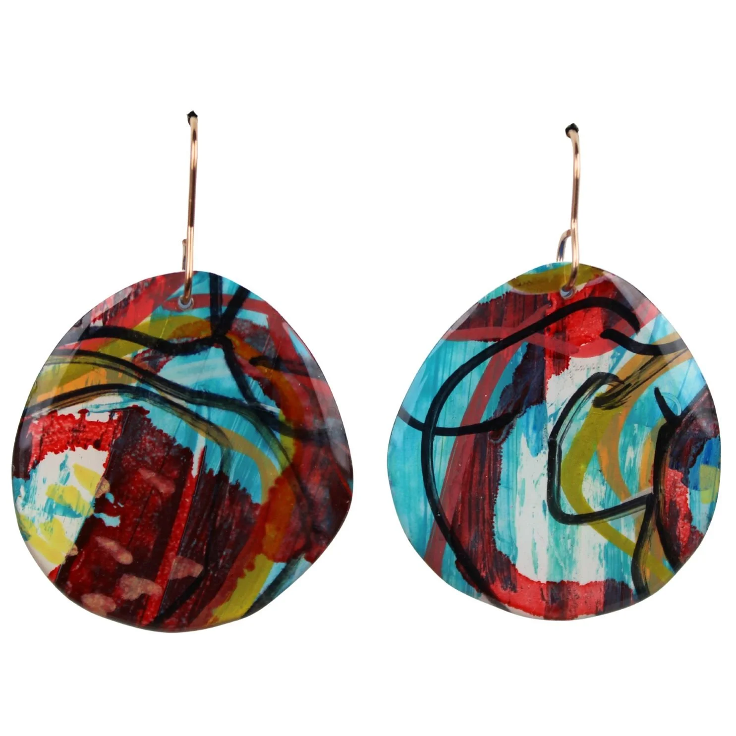 Hand Painted Earrings Dp3