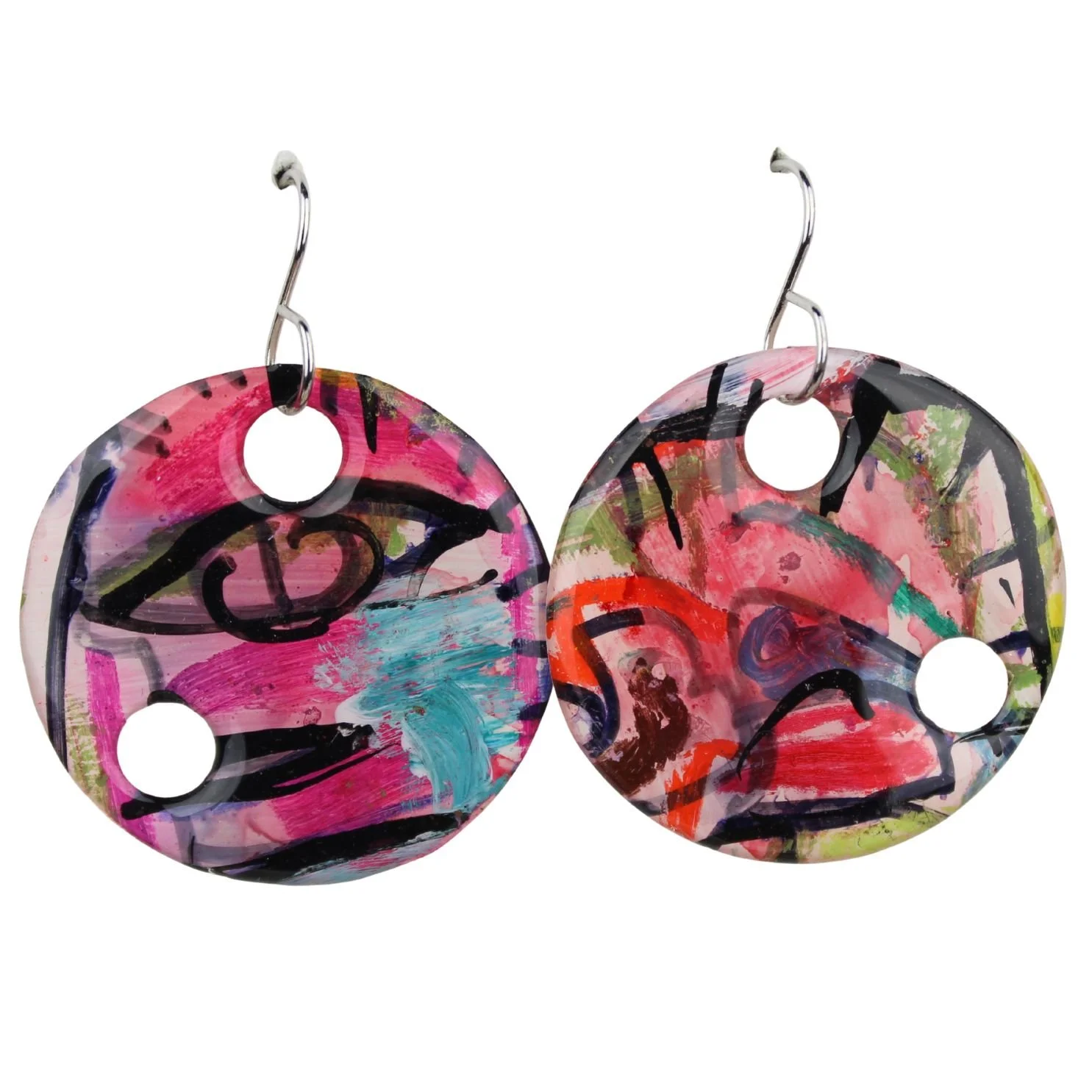 Hand Painted Earrings Dr36