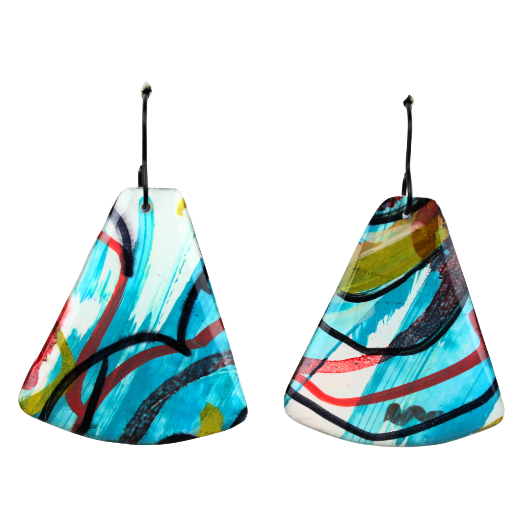 Hand Painted Earrings Dp12