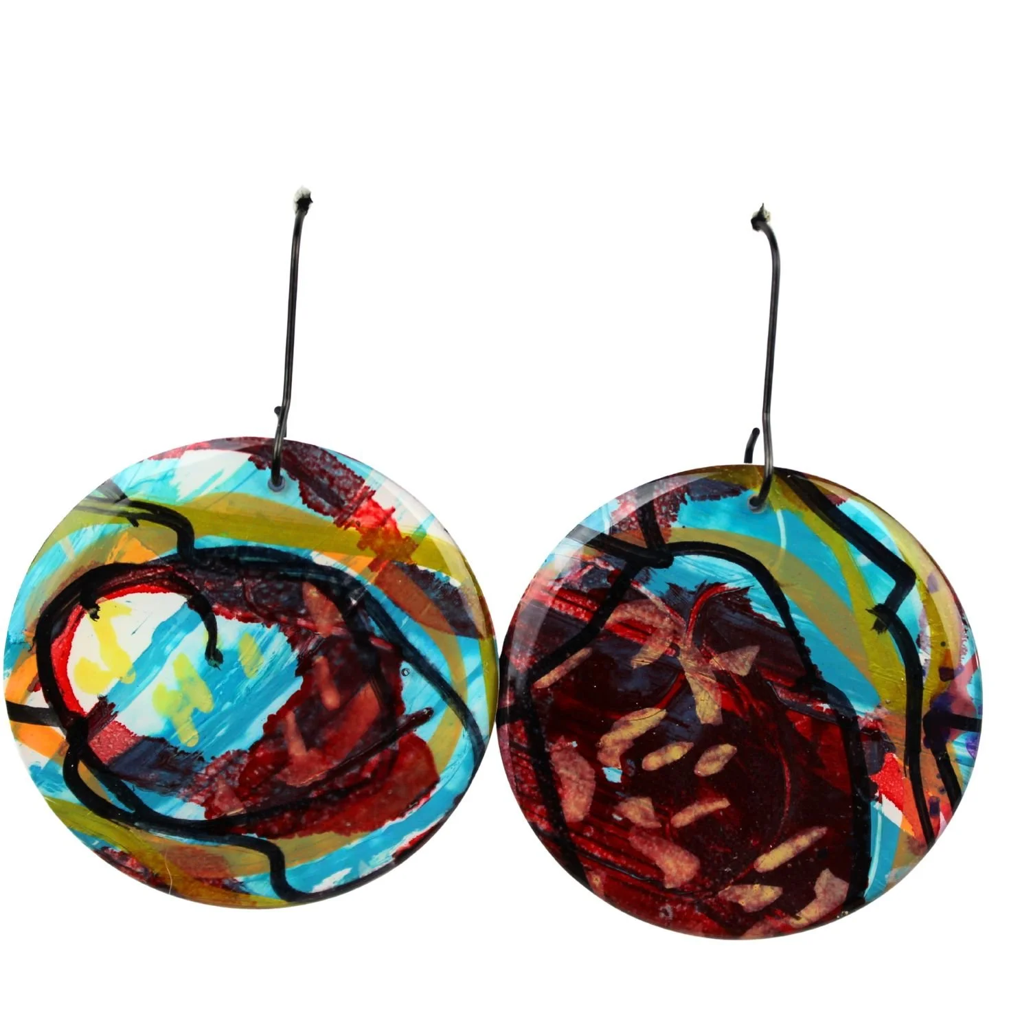 Hand Painted Earrings Dp13