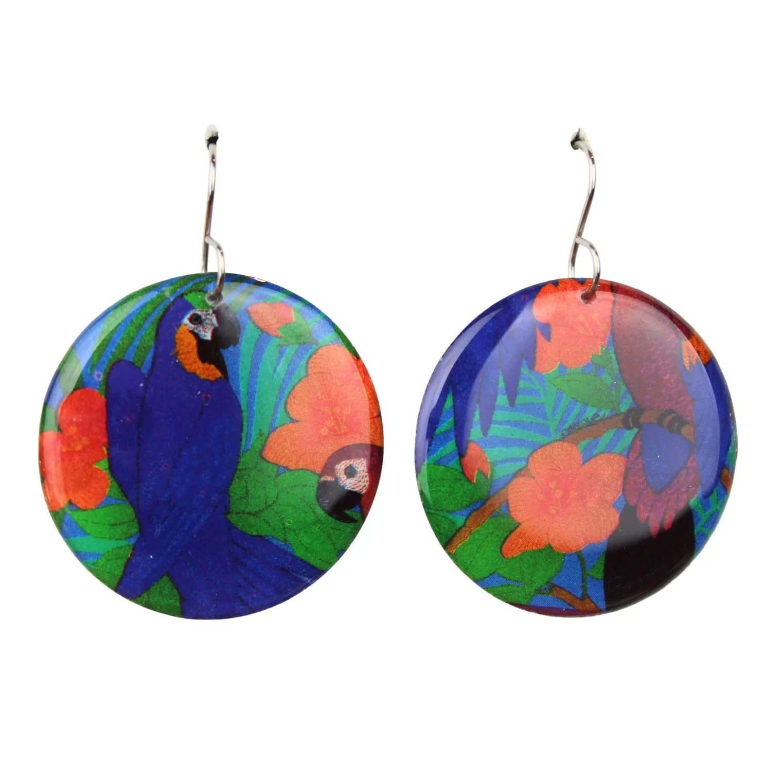 Vintage Art Deco Retro Rare Swap Card Earrings vt66