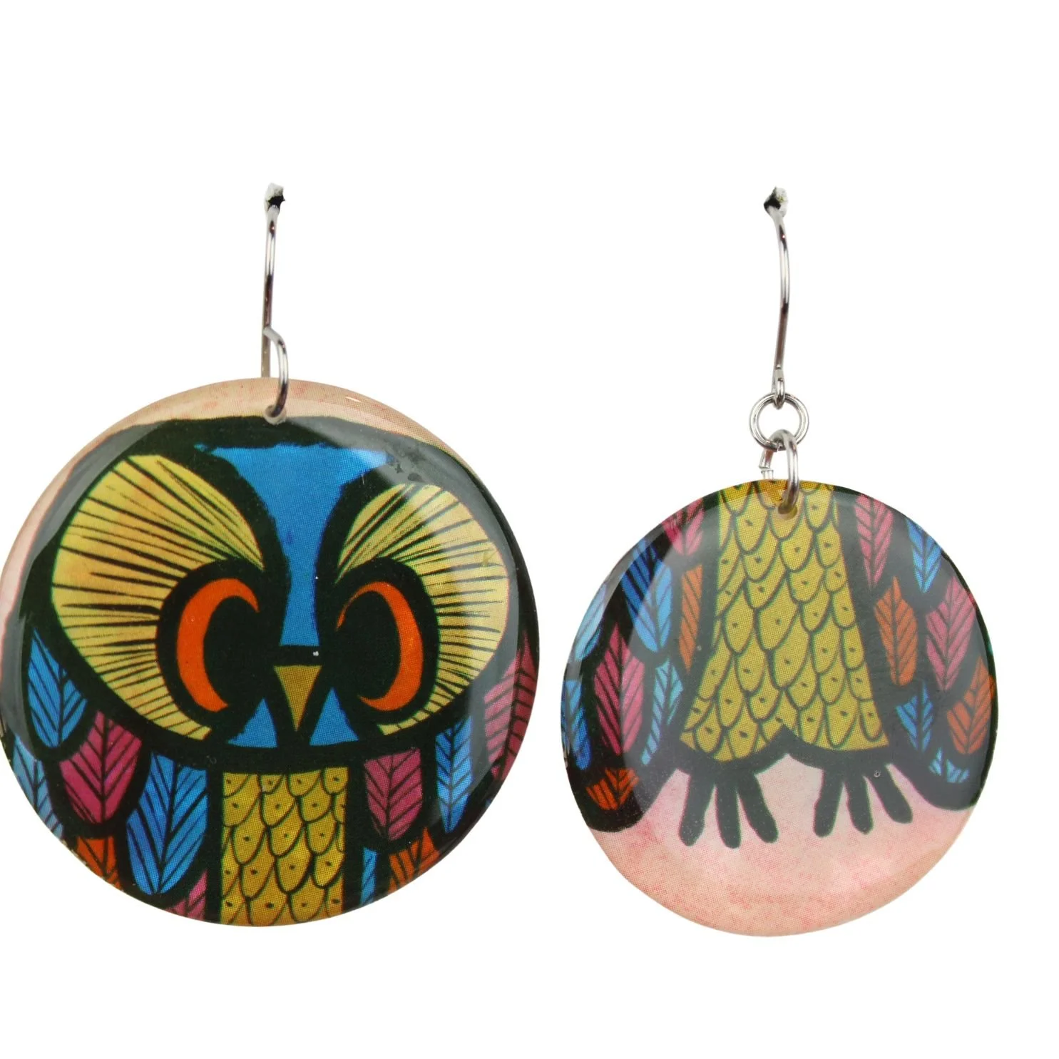 Vintage Art Deco Retro Rare Swap Card Earrings vt62