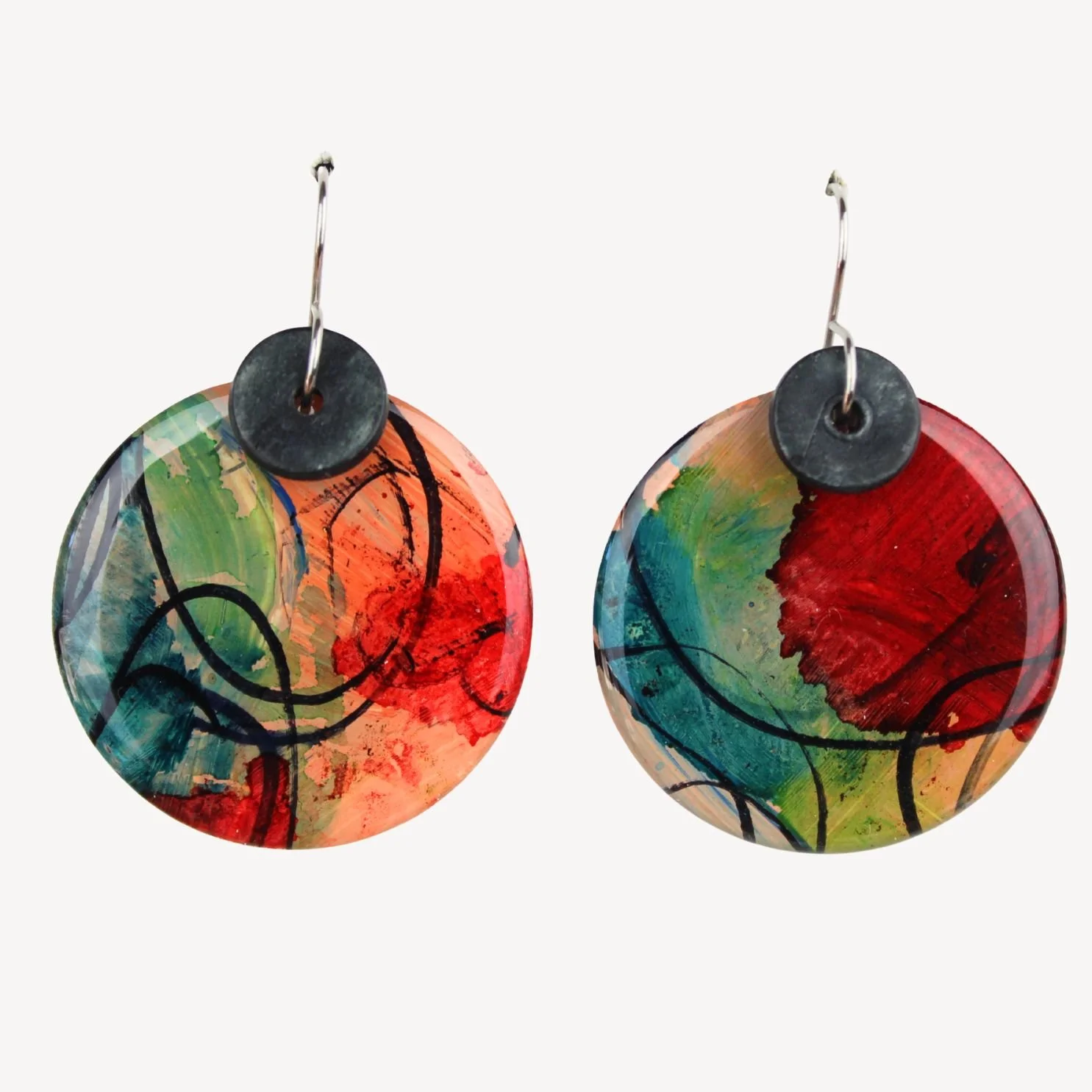Hand Painted Earrings Ap29
