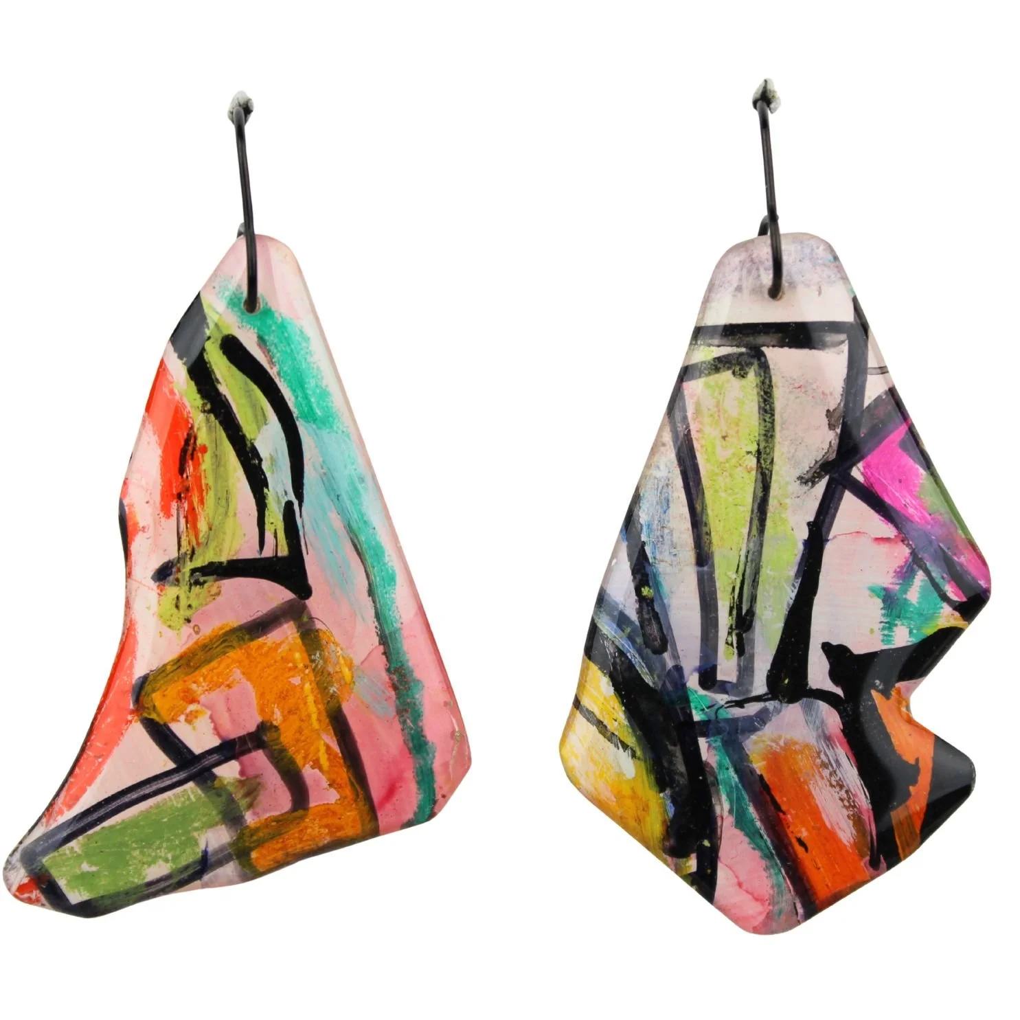 Hand Painted Earrings Dr28