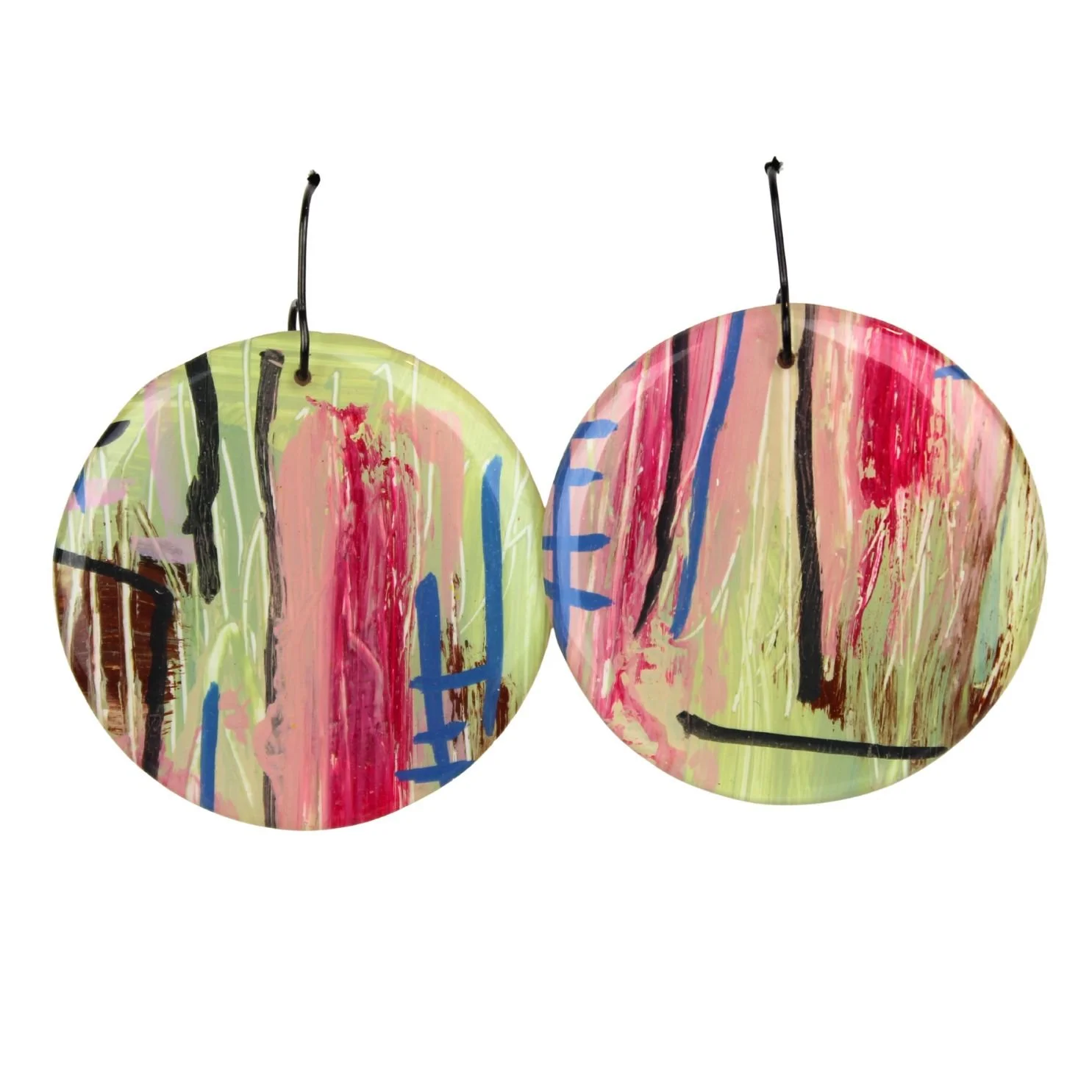Hand Painted Earrings Dr71