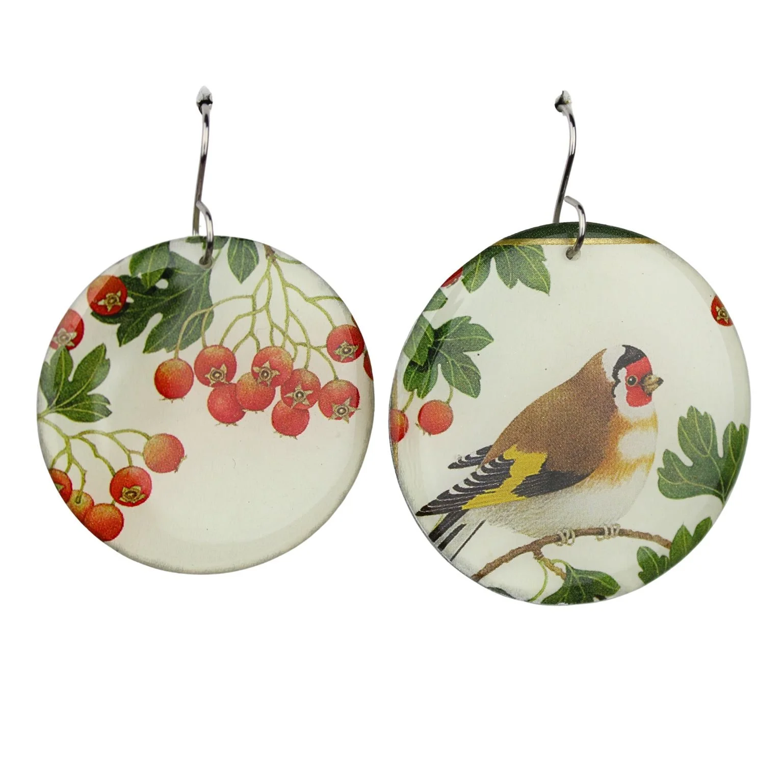 Vintage Art Deco Retro Rare Swap Card Earrings vt23