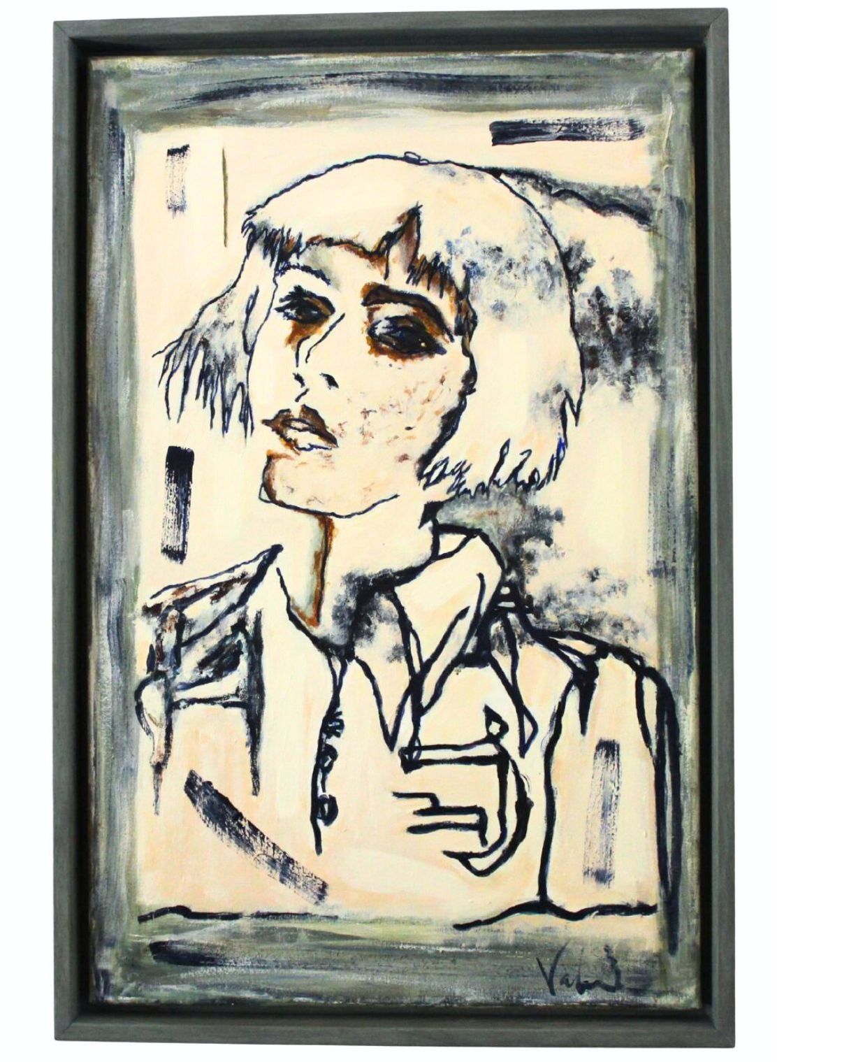 BLUE DENIM  - FRAMED