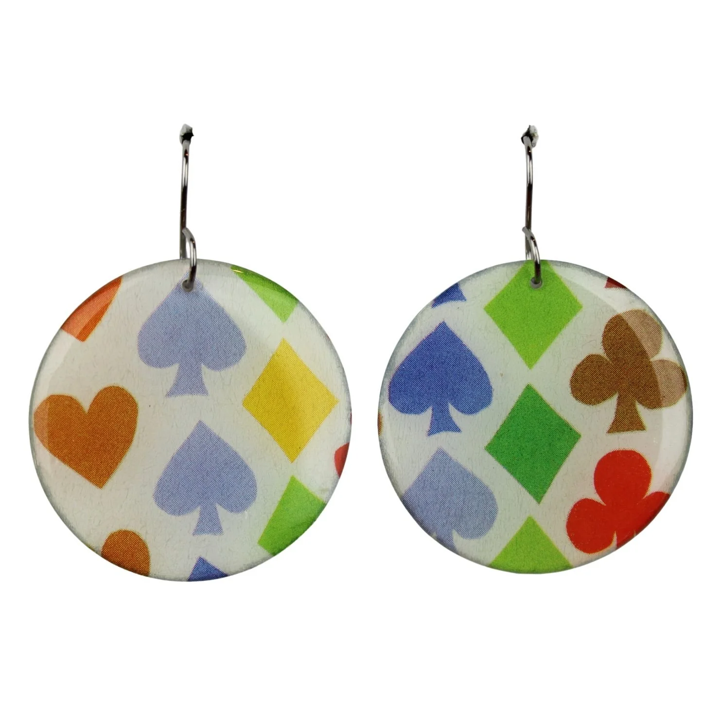 Vintage Art Deco Retro Rare Swap Card Earrings vt58