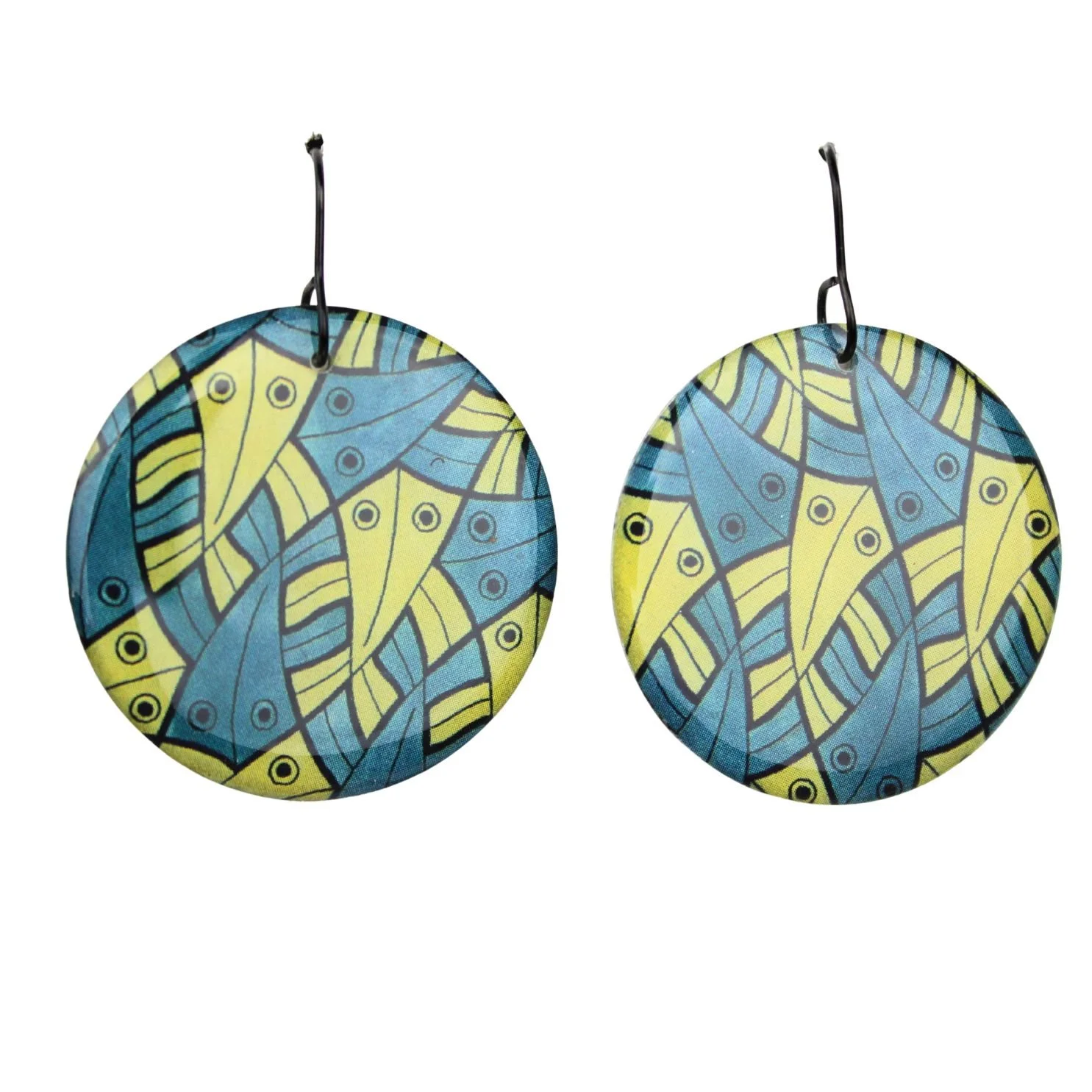 Vintage Art Deco Retro Rare Swap Card Earrings Dec13