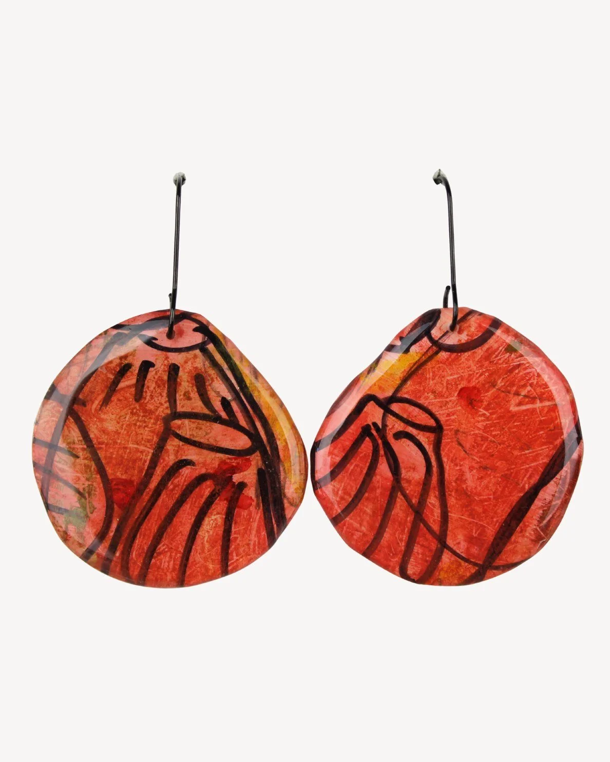 Hand Painted Earrings Ap1