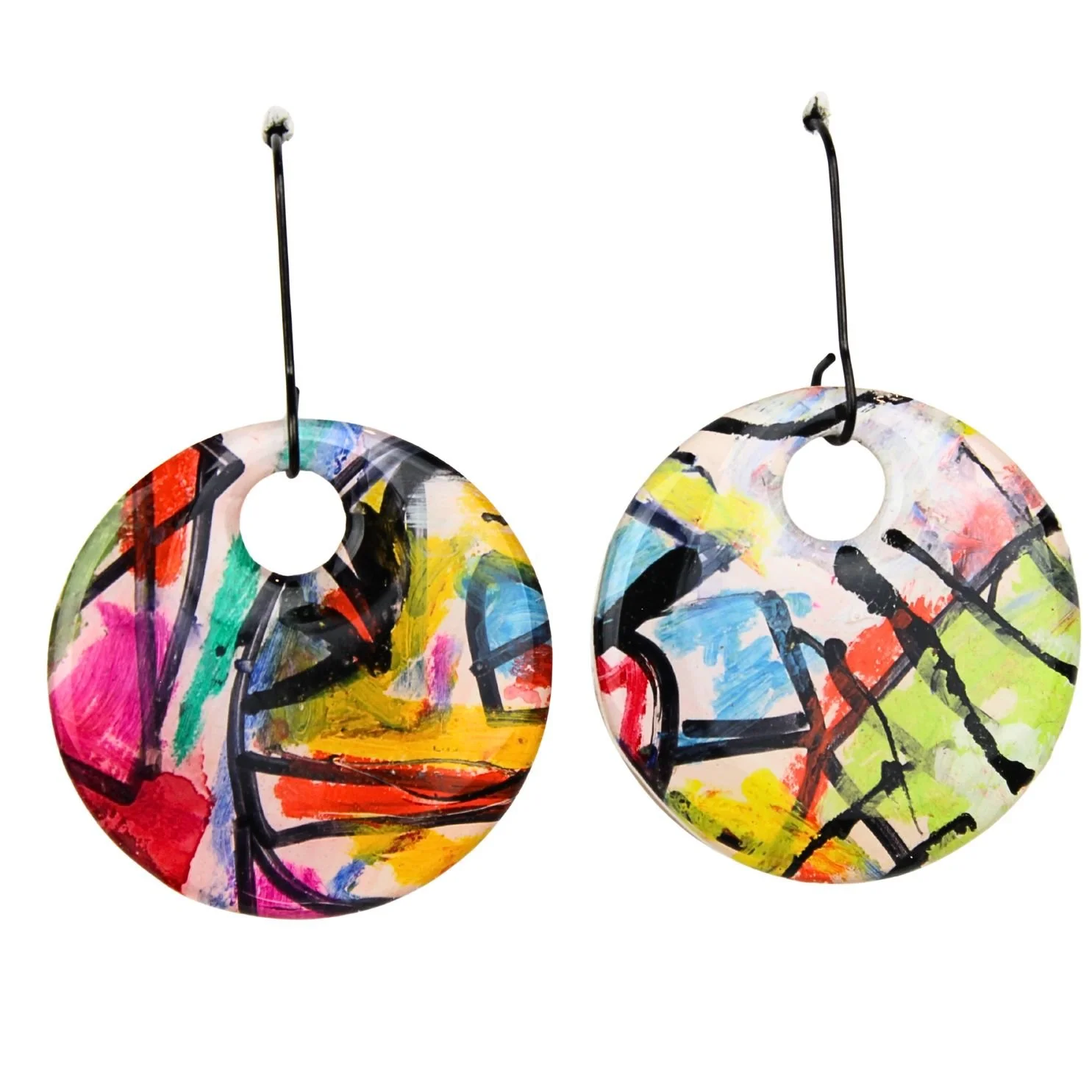 Hand Painted Earrings Dr72
