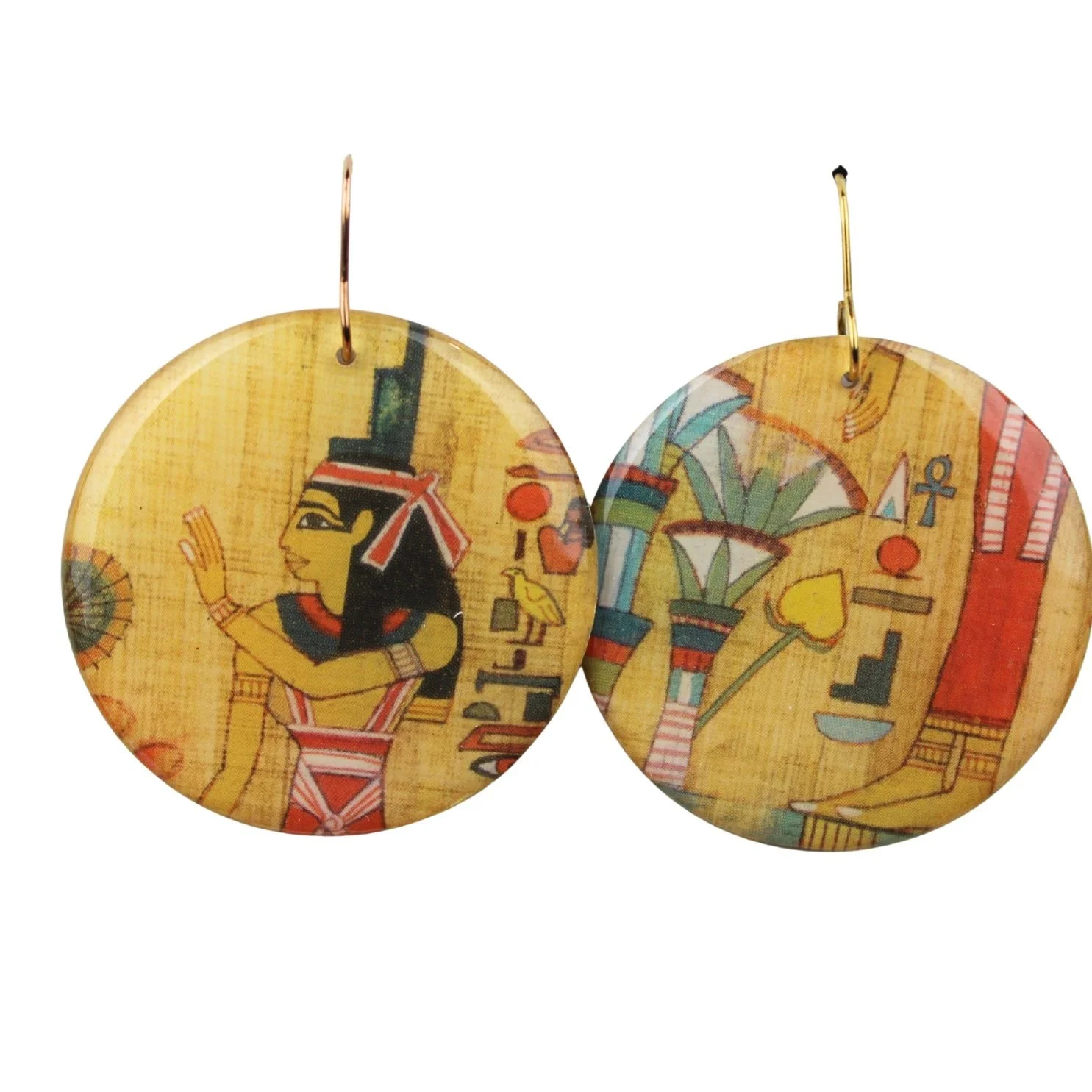 Vintage Art Deco Retro Rare Swap Card Earrings Dec27