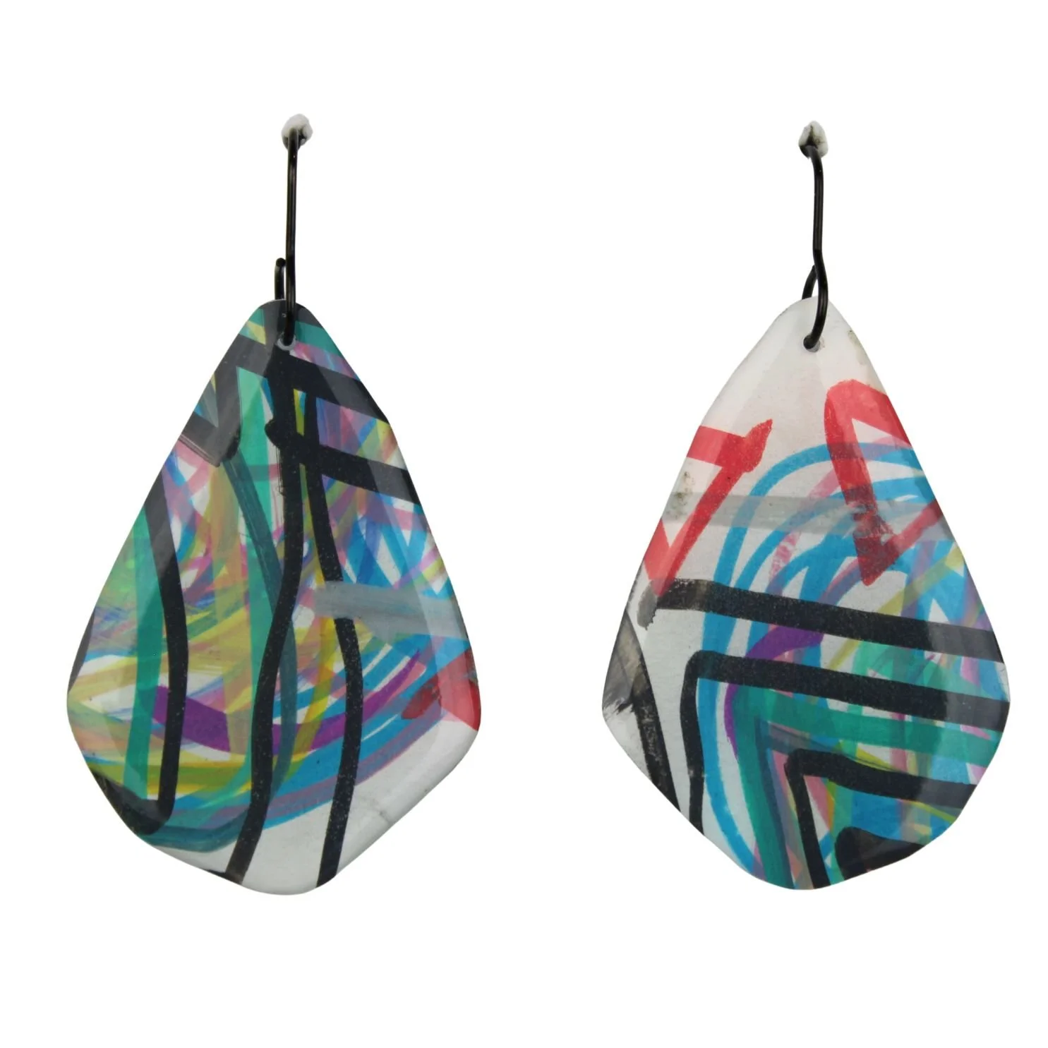 Hand Painted Earrings pt28