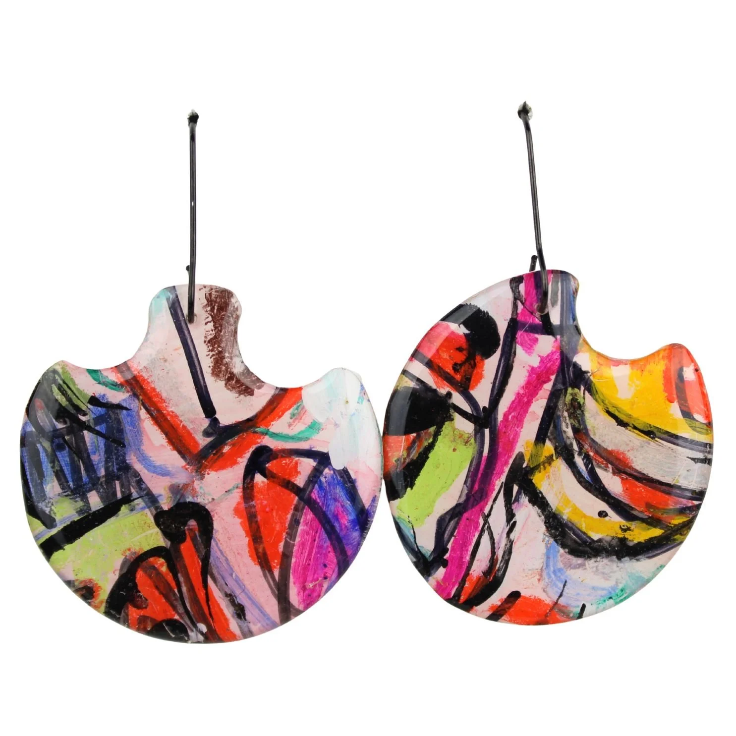 Hand Painted Earrings Dr35