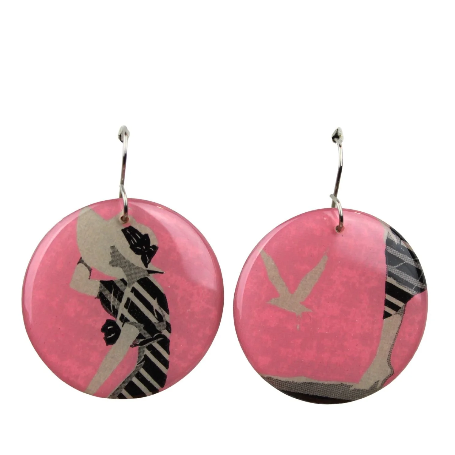 Vintage Art Deco Retro Rare Swap Card Earrings Dec19