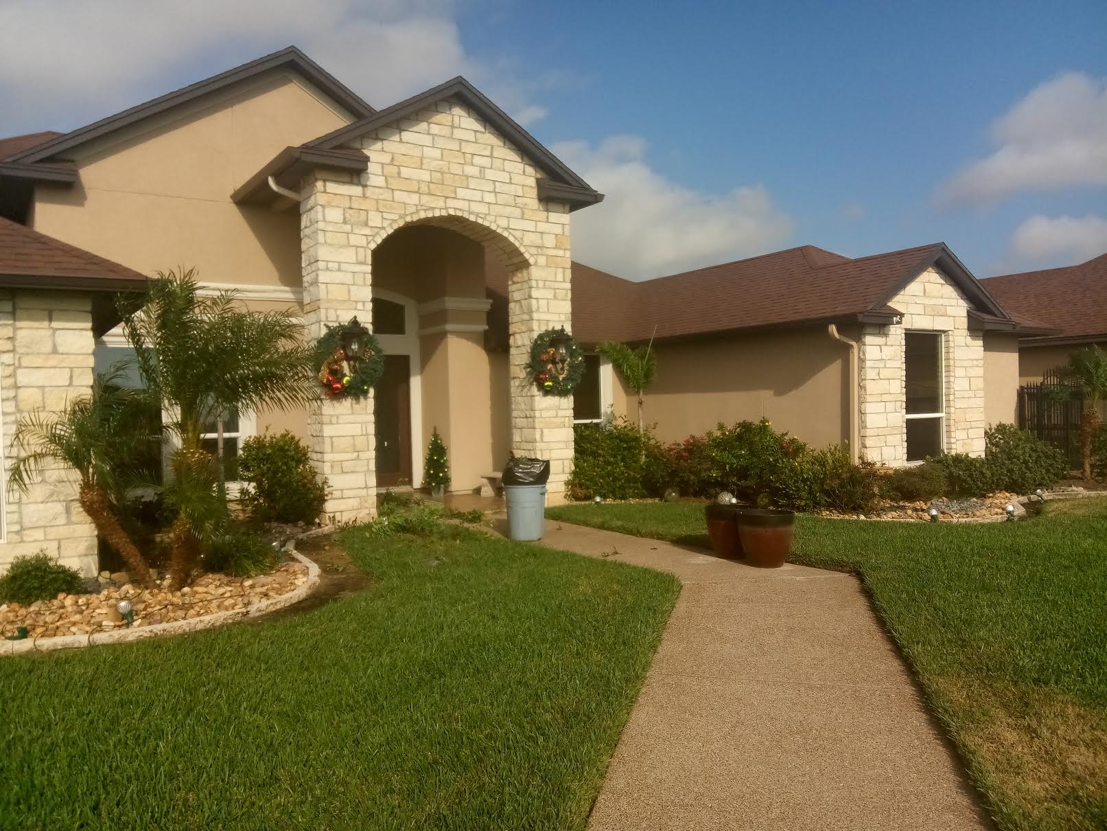 Lawn care maintenance on and grooming.