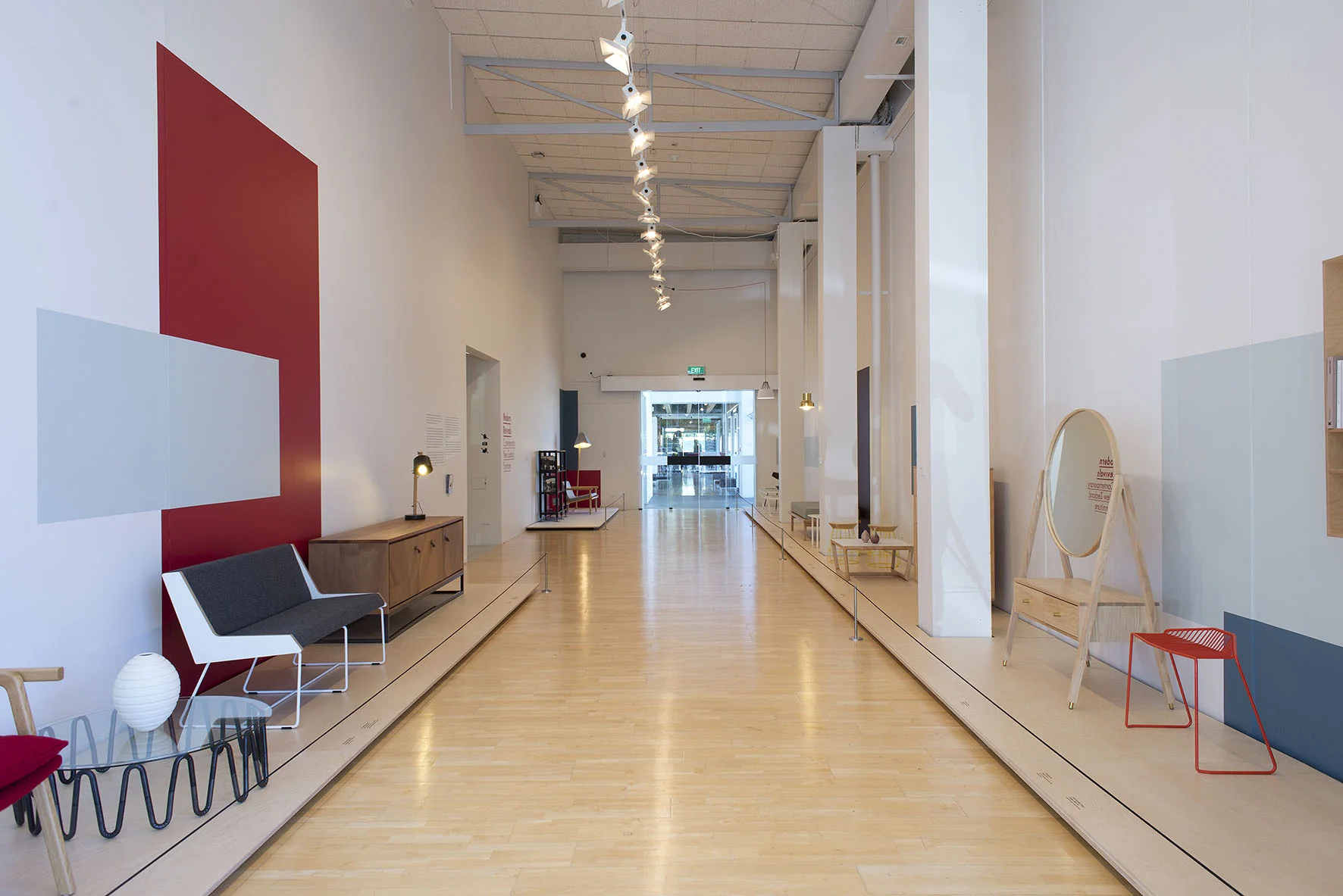 Modern Revivals: Contemporary New Zealand Furniture , installation view, 2014. Image courtesy of The Dowse Art Museum. Photo: John Lake