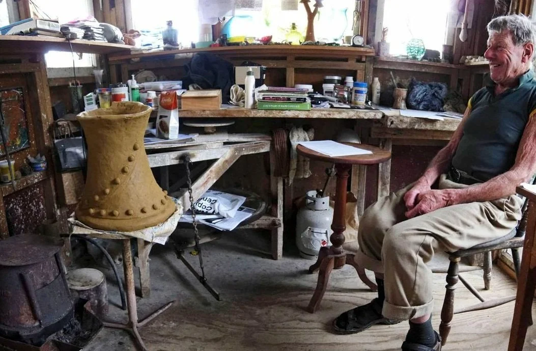 Barry+with+his+new+sculpture%2C+and+Stradivarius.+Photo+Haru+Sameshima.jpg