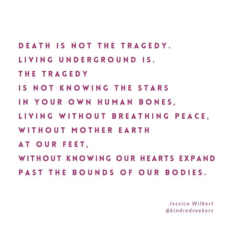 I don&rsquo;t mean to make light of death and grieving here at all. The human experience of grief, of losing someone, is an unparalleled rollercoaster.
.
But I also know that from a higher perspective, death is part of the cycle. It is a shedding of 