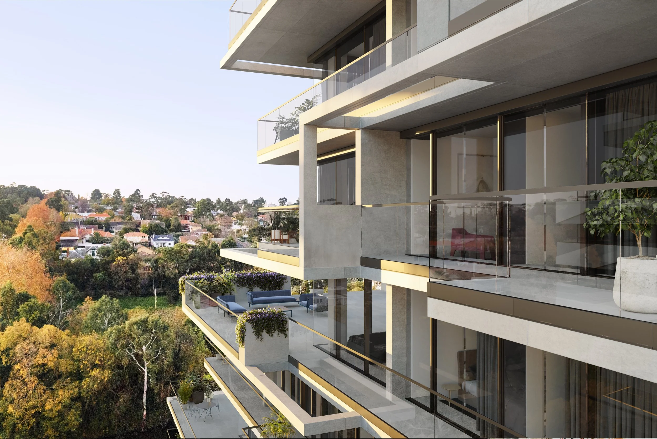 Walmer Apartments Victoria Street exterior render detail view