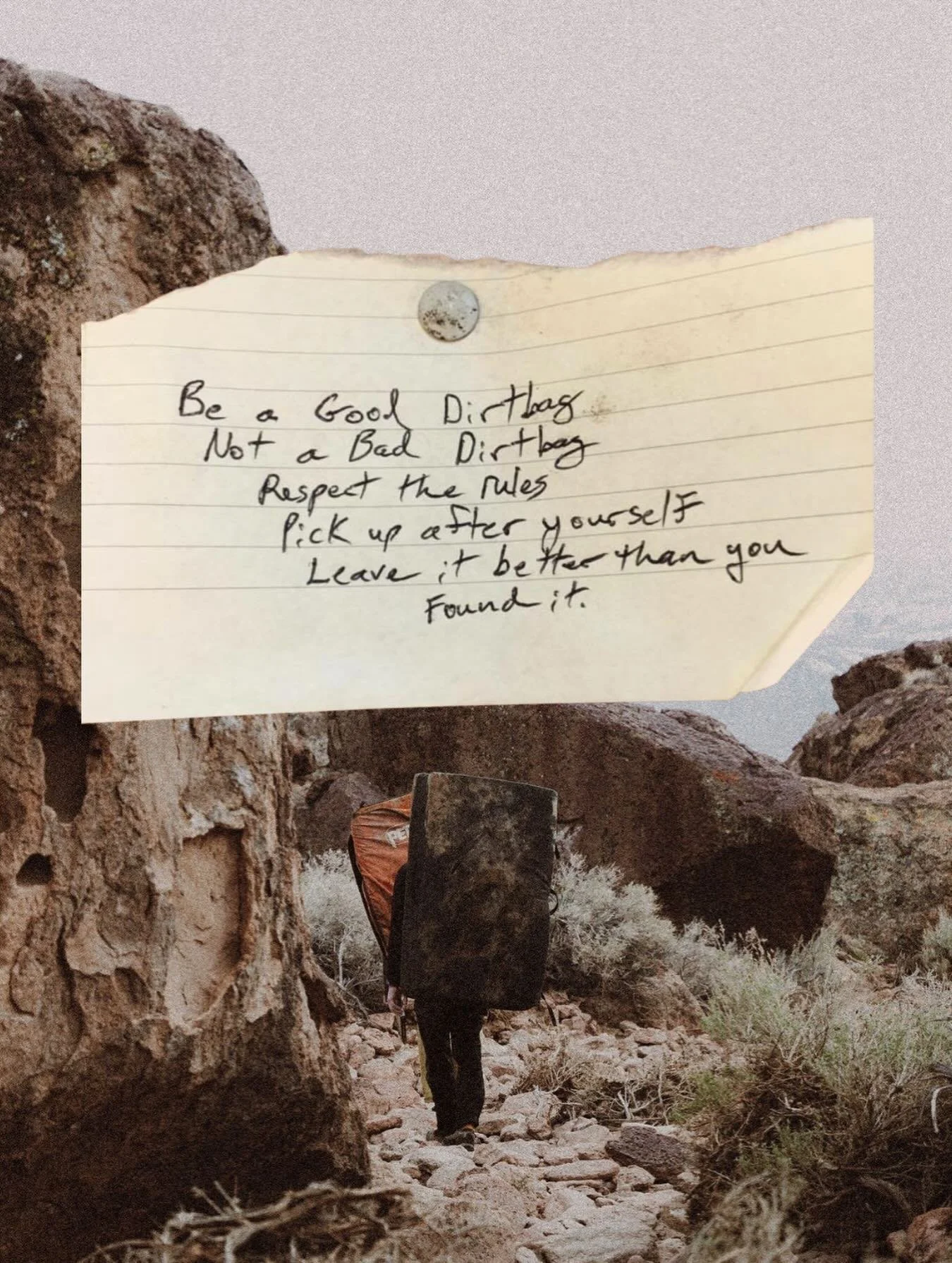 For many moons, this mantra has been left on countless climber bulletin boards. It&rsquo;s a small reminder that being here is a privilege.

A privilege to climb. To camp beneath the stars in the Buttermilks. To wander the Tablelands at an unhurried 