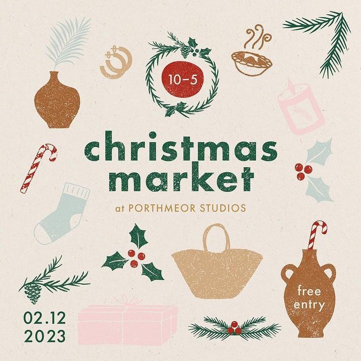 very grateful and excited to be taking part in the upcoming Christmas Market at Porthmeor Studios in St Ives hosted by the lovely @alesa_creativestudio ✨ 

it&rsquo;s on 2nd December and will also be with other wonderful local makers, creatives and a