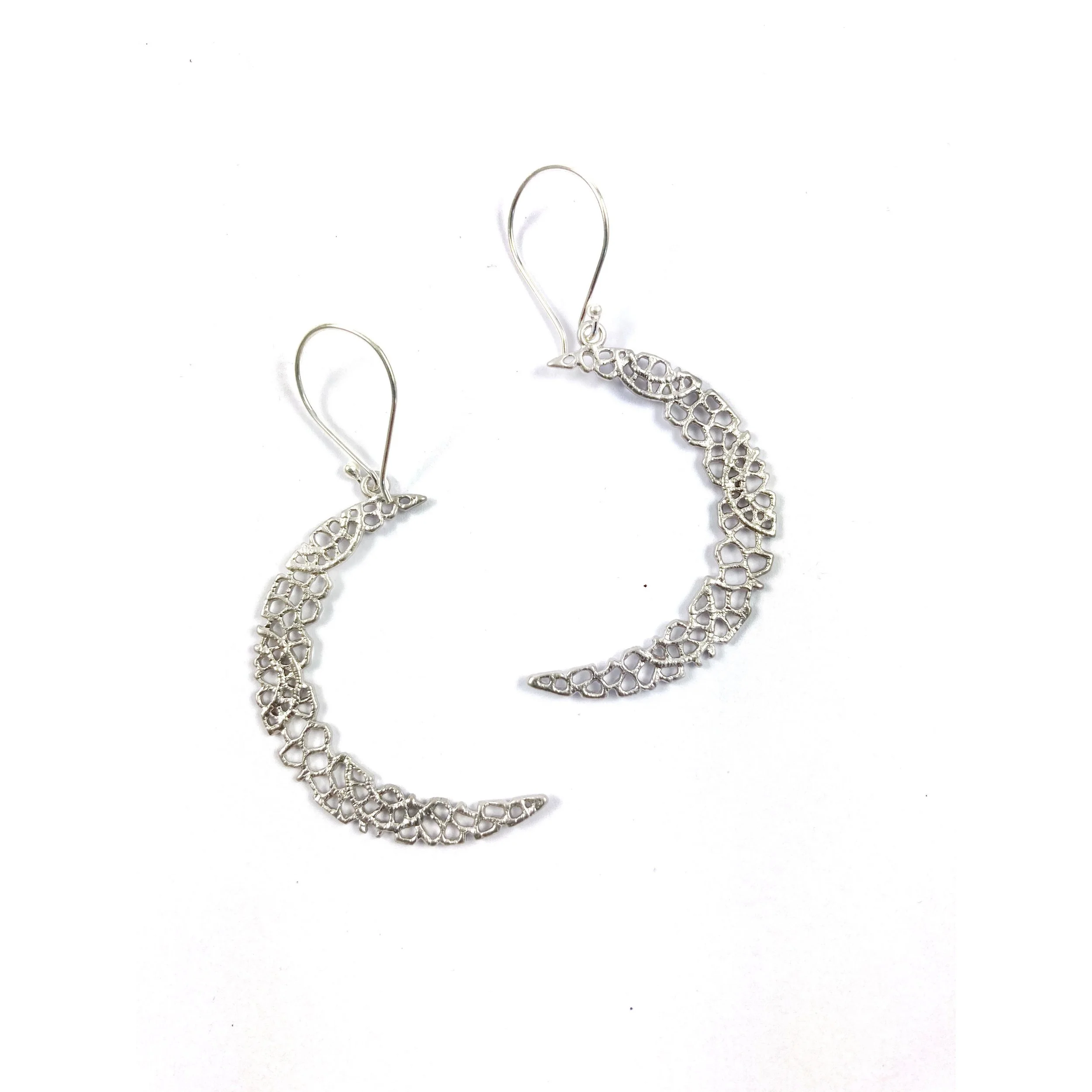 Handmade Sterling Silver Moon Earrings That Girl In Green