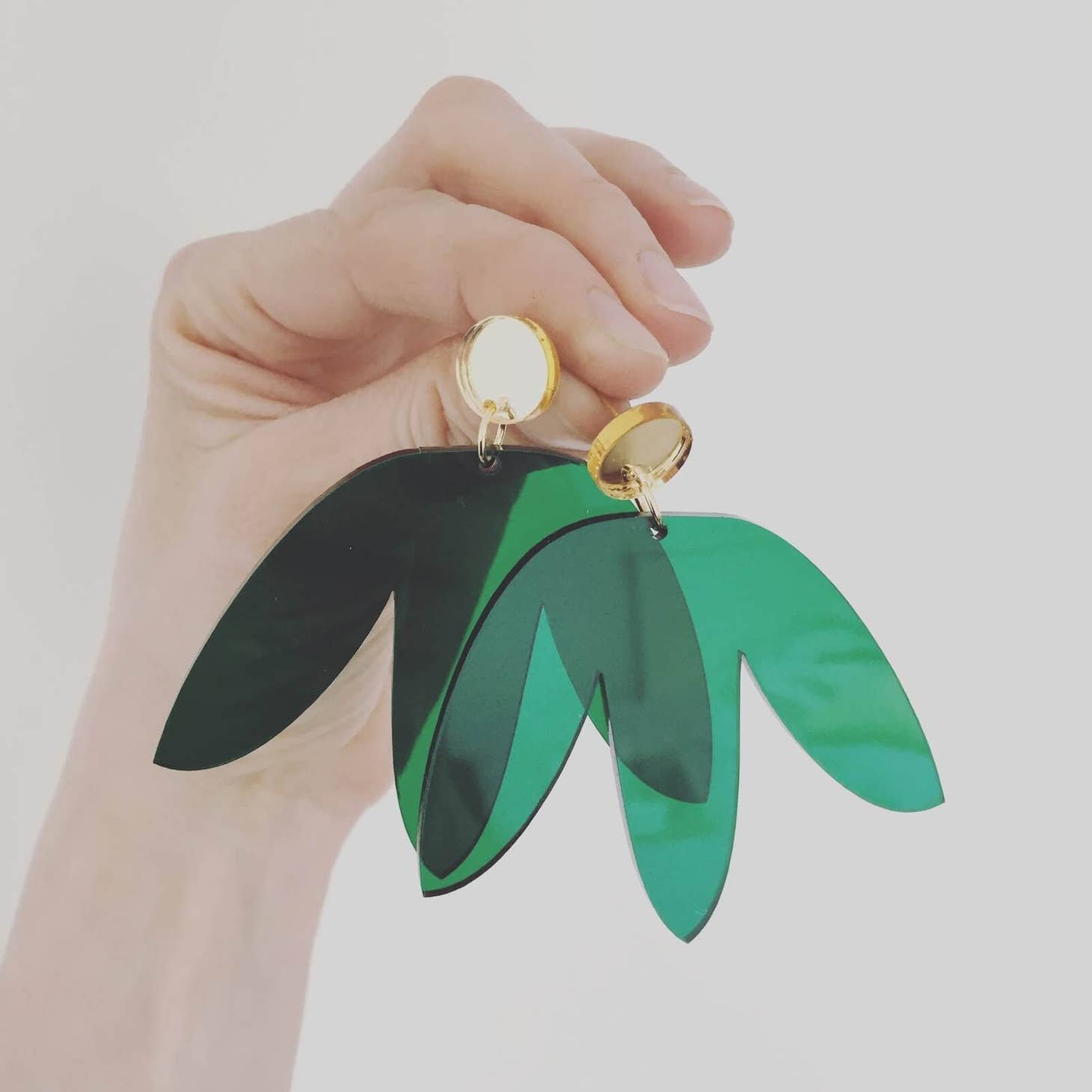 Handmade Designer Statement Earrings Matisse That Girl In Green