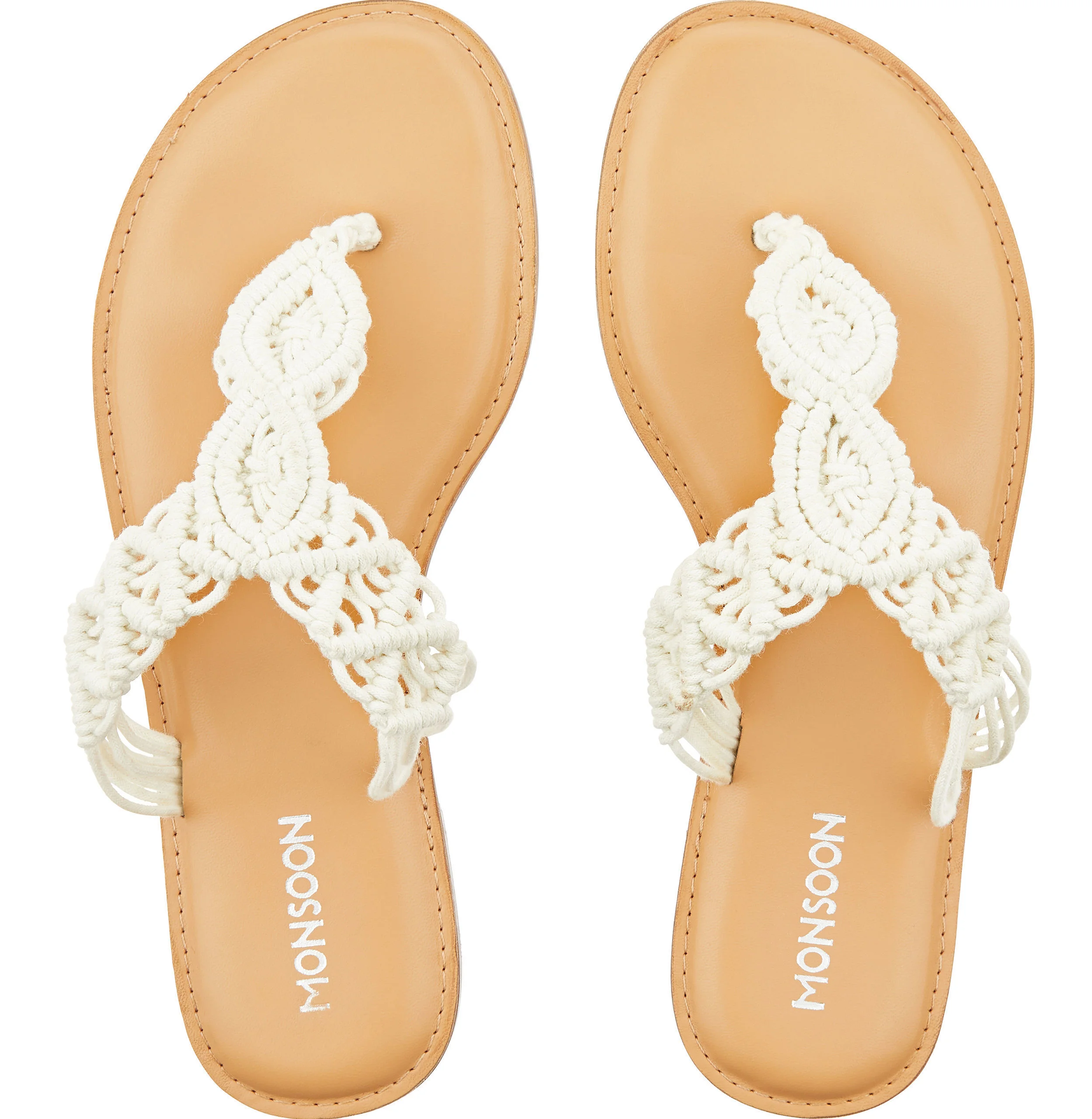 Monsoon Maiya Macrame Toe Post Sandals